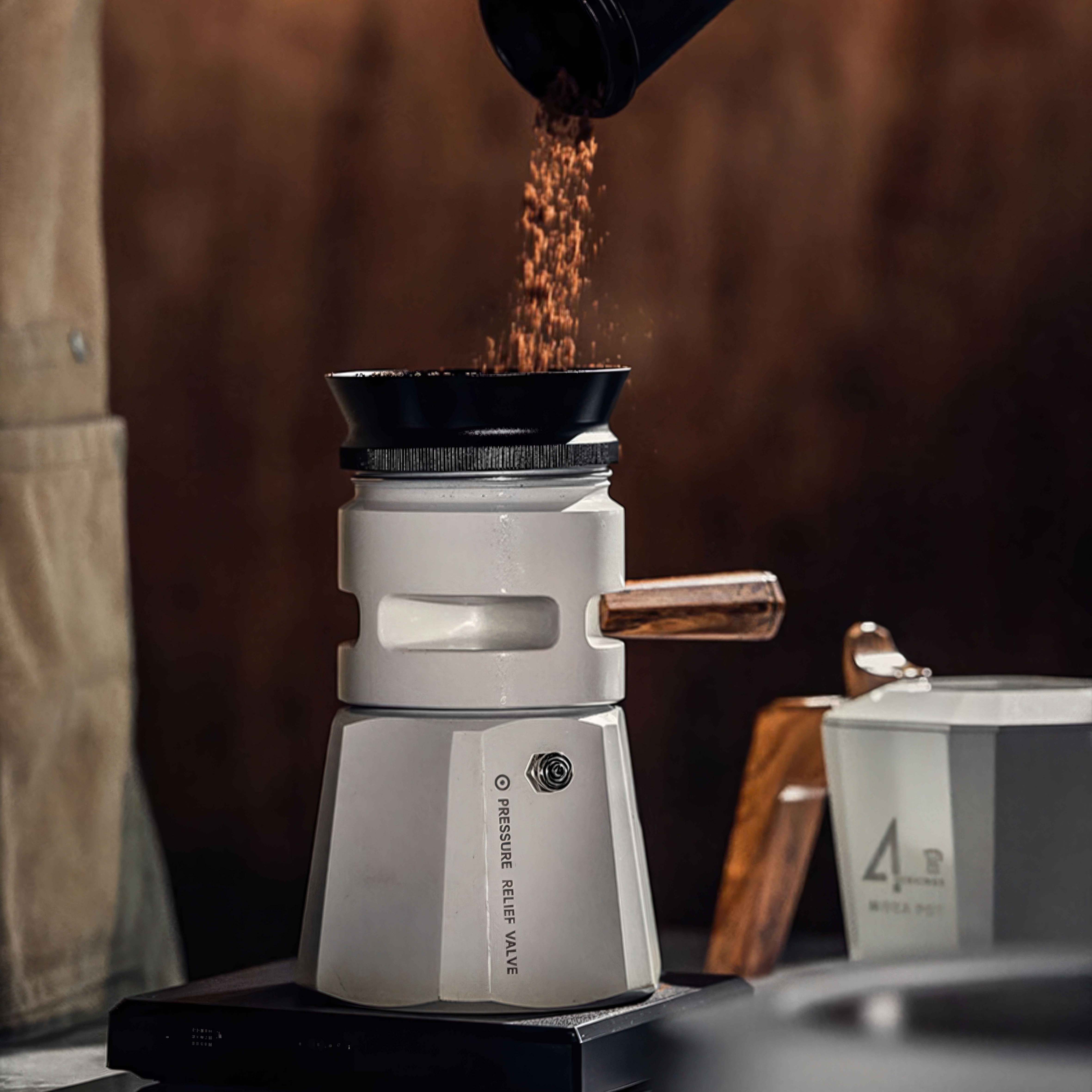 High Pressure Double Valve Concentrated Coffee Moka Pot - MUVNA - Lastaforest