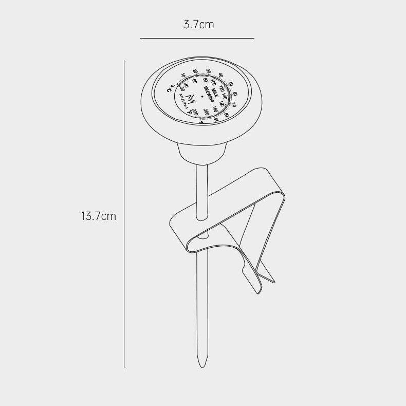 Milk & Brew Clip Thermometer Dual-Scale °C/°F