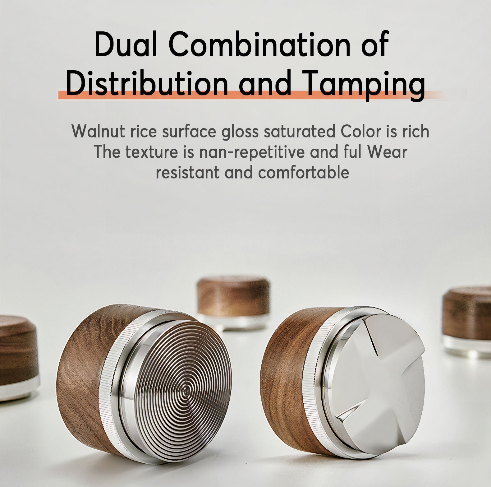 Tamper & Distributor with Wooden Handle - MUVNA - Lastaforest