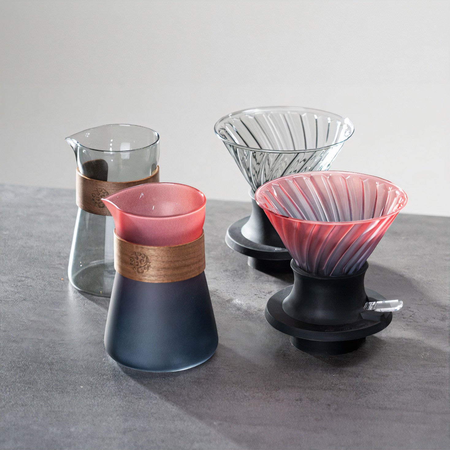 Smart V60 Brewed Coffee Set Includes Glass Drip Filter Cup - Lastaforest