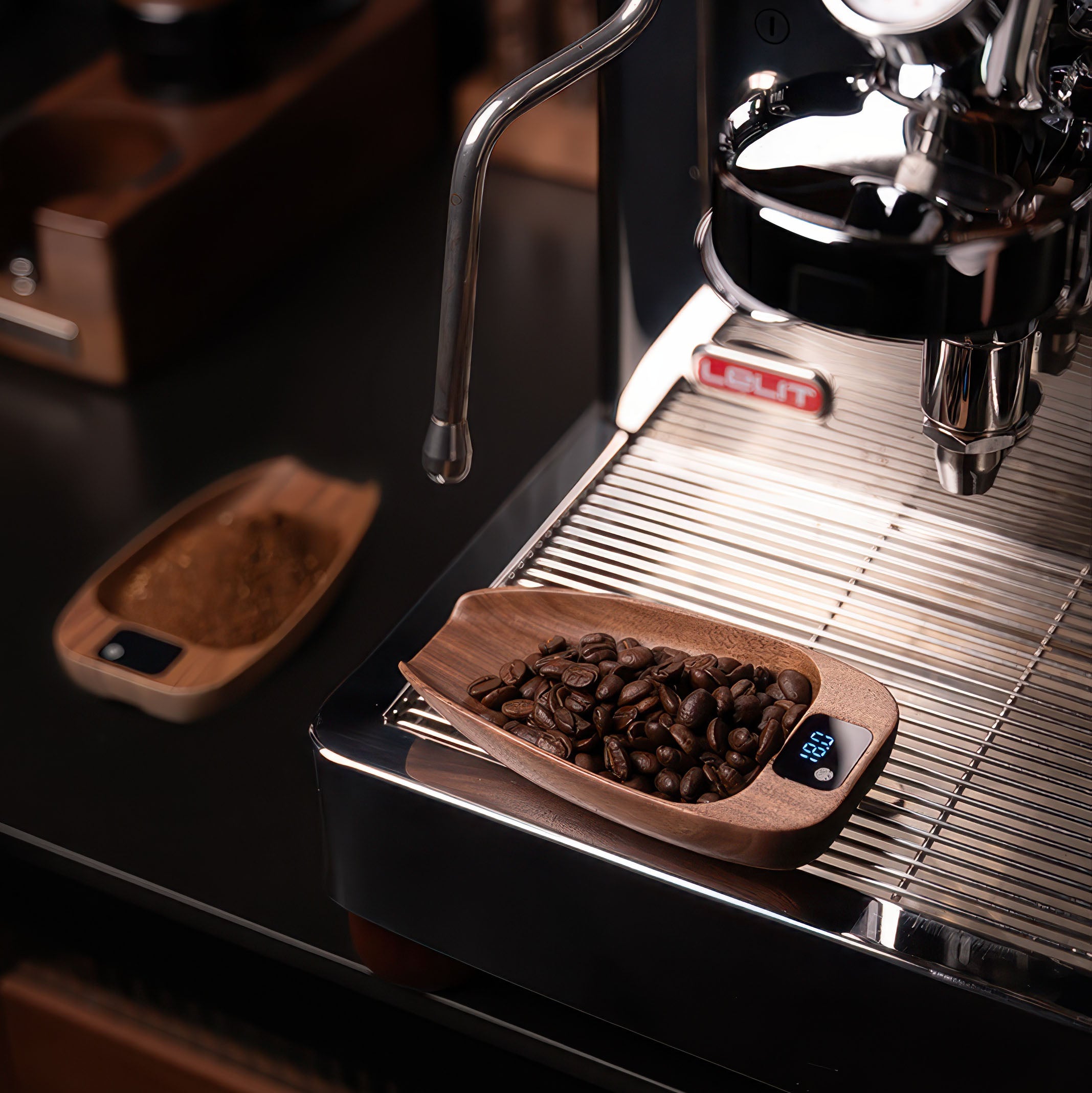 Walnut Wood Coffee Scale for Espresso