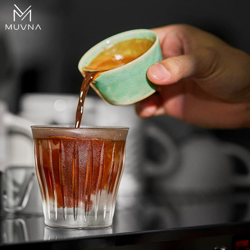 MUVNA espresso cup, ceramic ice crackle, ounce cup, measuring cup, smell tasting cup