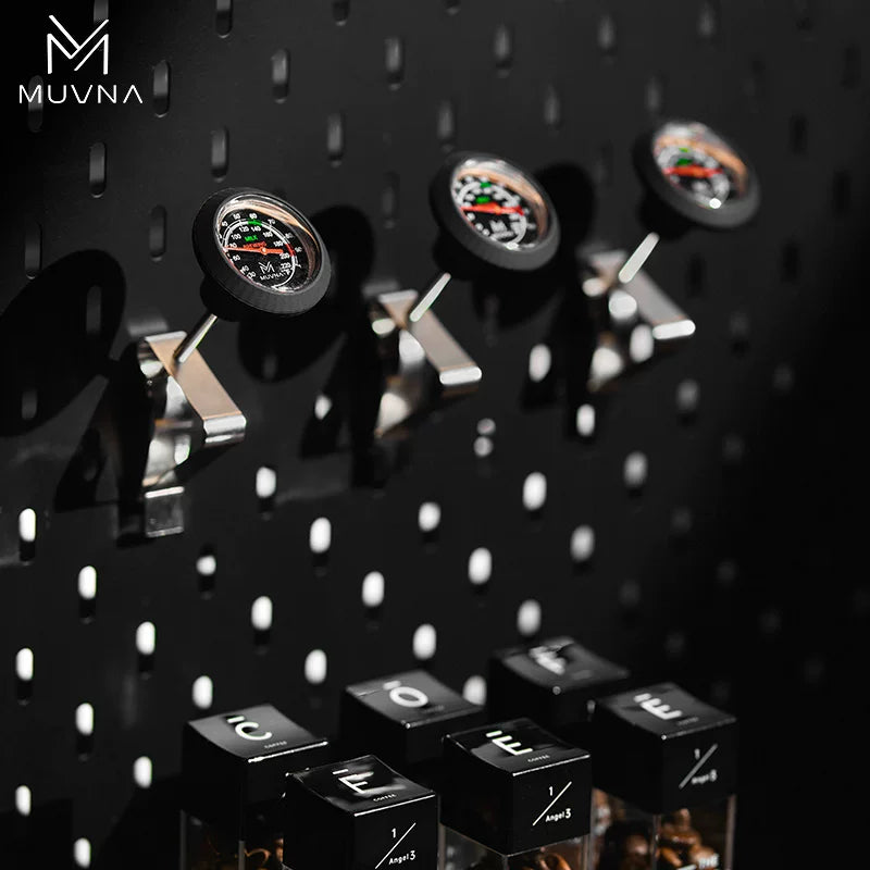 MUVNA Bar Mechanical ThermometerHand-poured Espresso Milk Foam Clip Thermometer