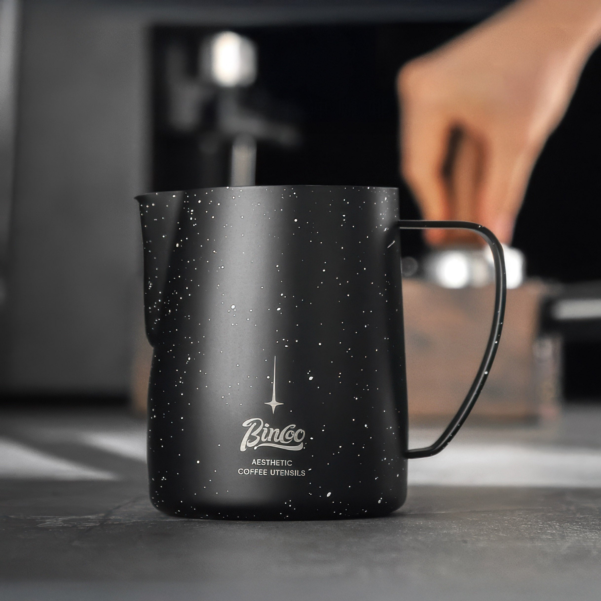 star.milk☆ページ Barista Milk Pitcher - Starry Sky Latte Art Jug – Lastaforest