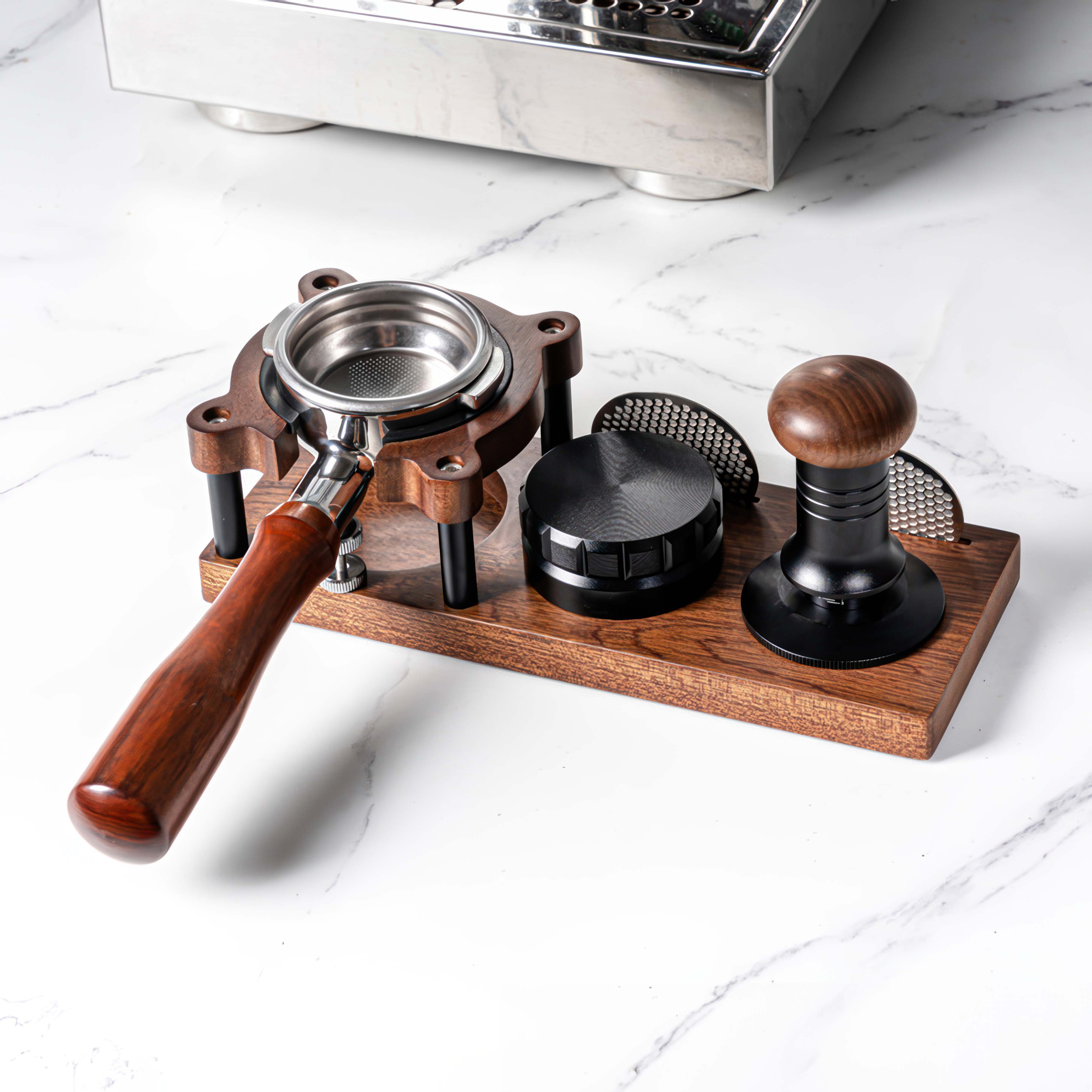 Coffee Solid Wood Tamper Holder Adjustable - Lastaforest