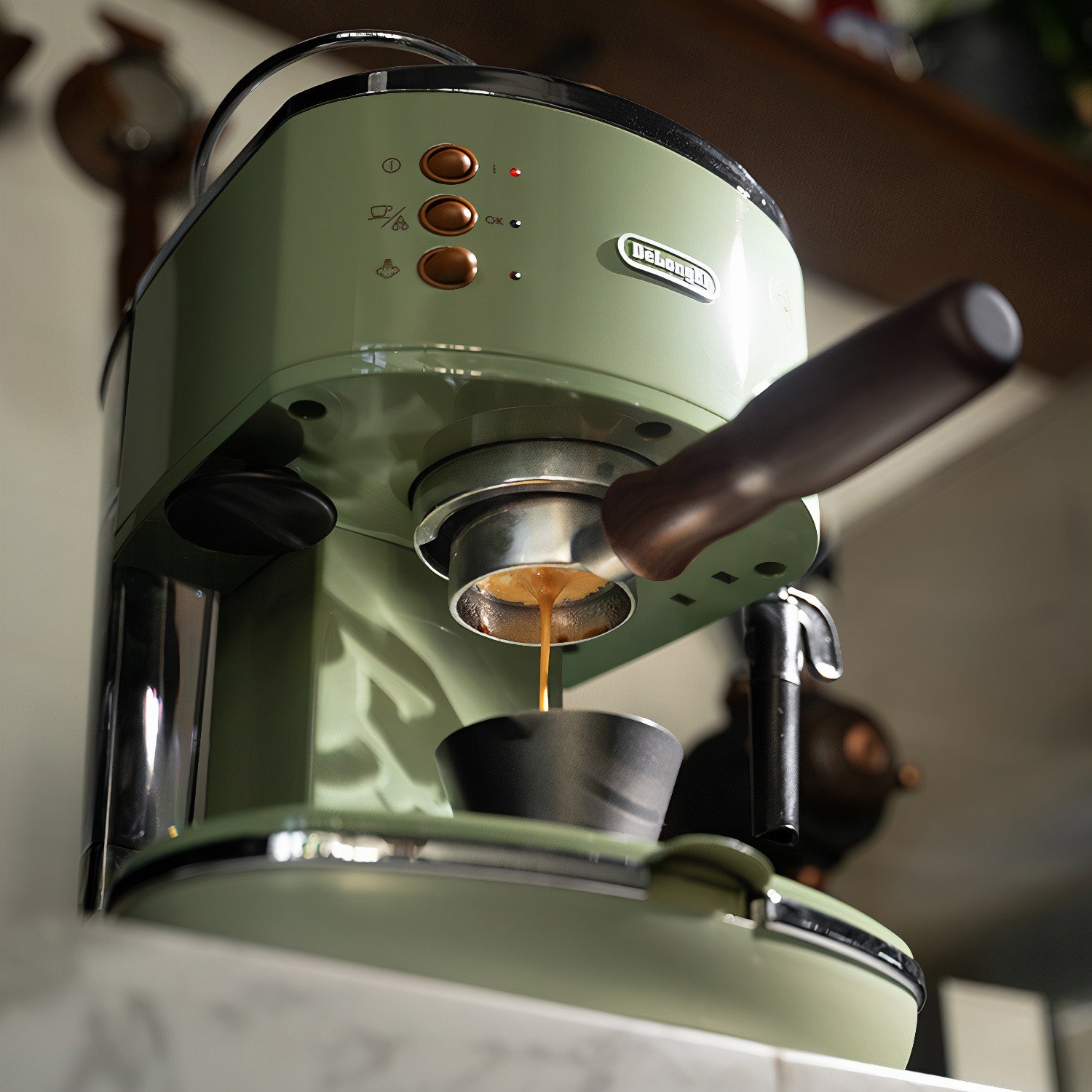 Stainless Steel Bottomless Portafilter with Walnut Handle - Lastaforest