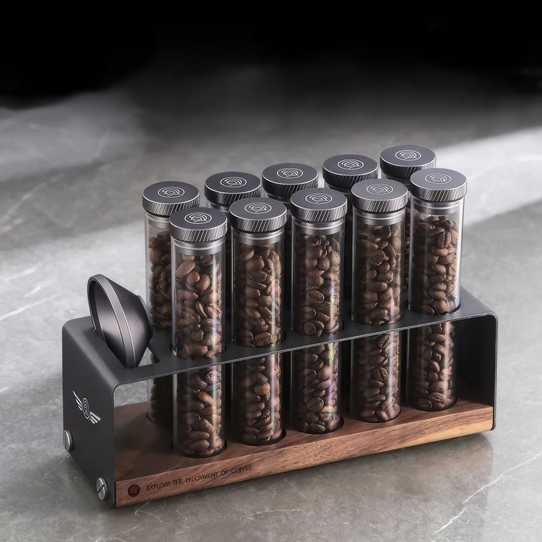 Pro Coffee Bean Storage Display & Entgasungsständer