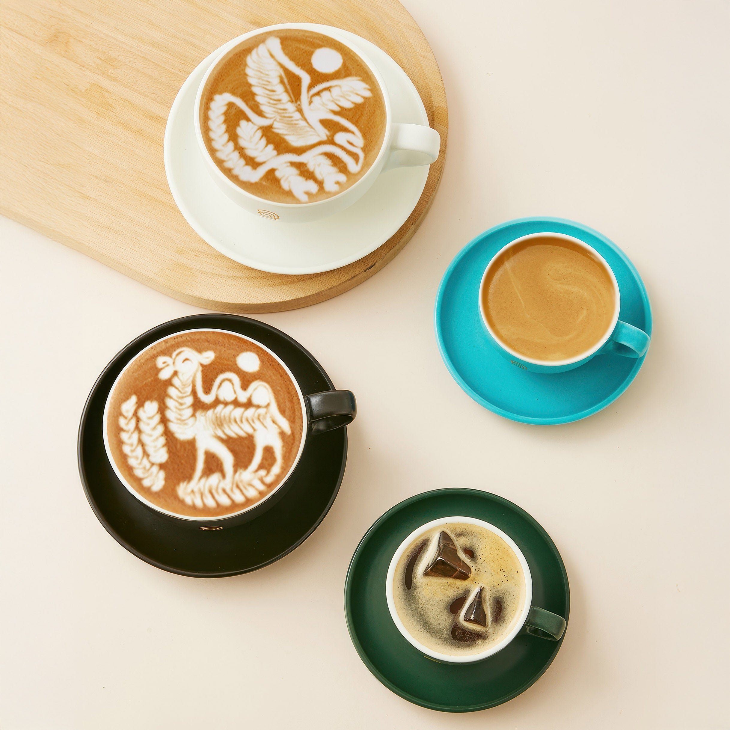 Keramik-Kaffeetasse mit Untertasse Set