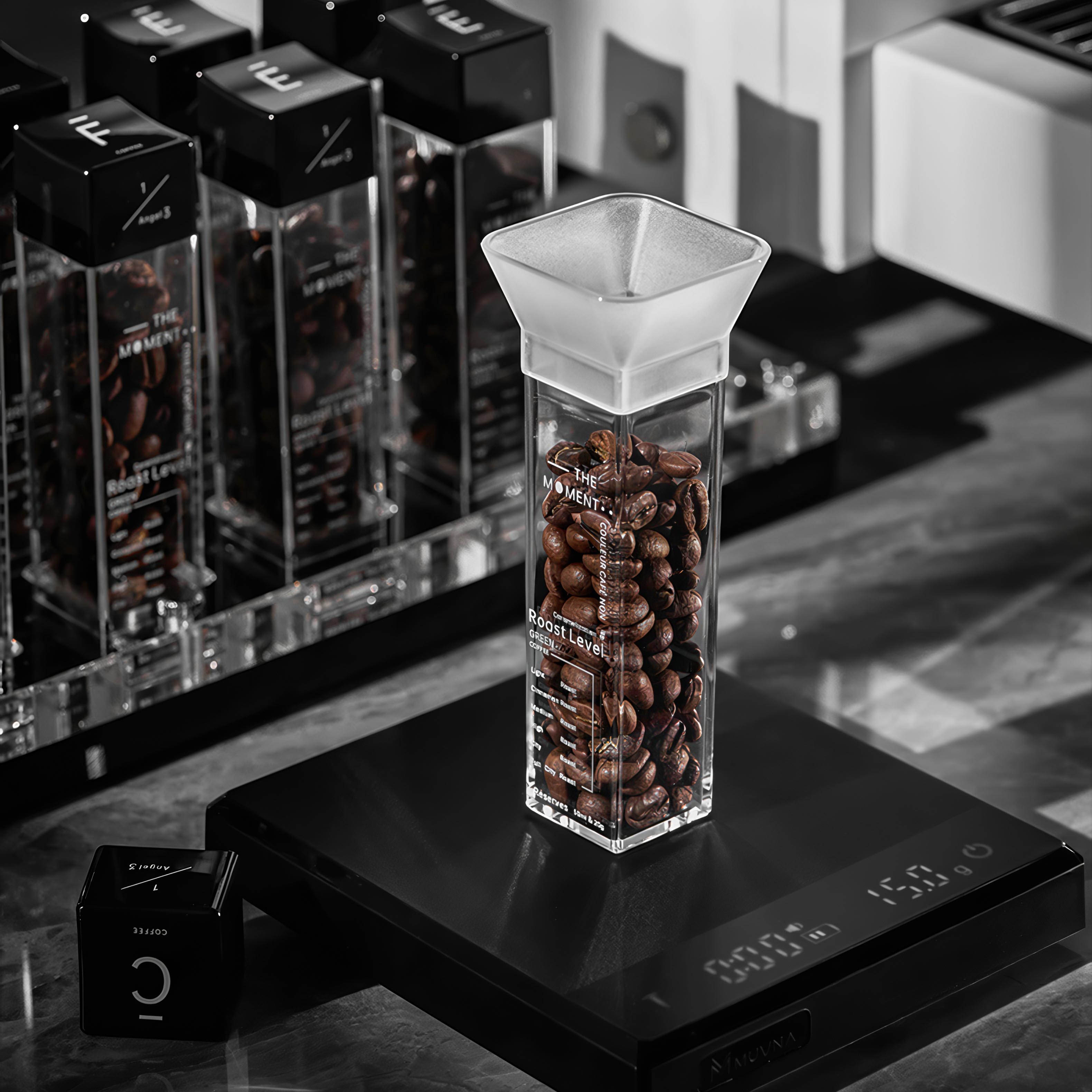 Premium Tubes Coffee Bean Cellars With Stand - Thumbnail 2