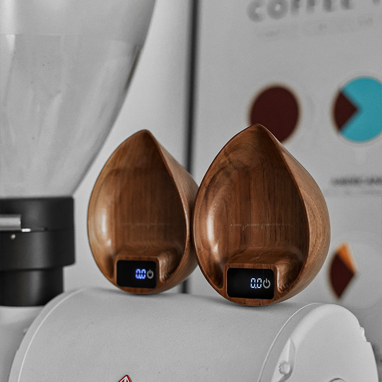 Electronic Walnut Coffee Scale With Leaf Shade - MUVNA - Lastaforest