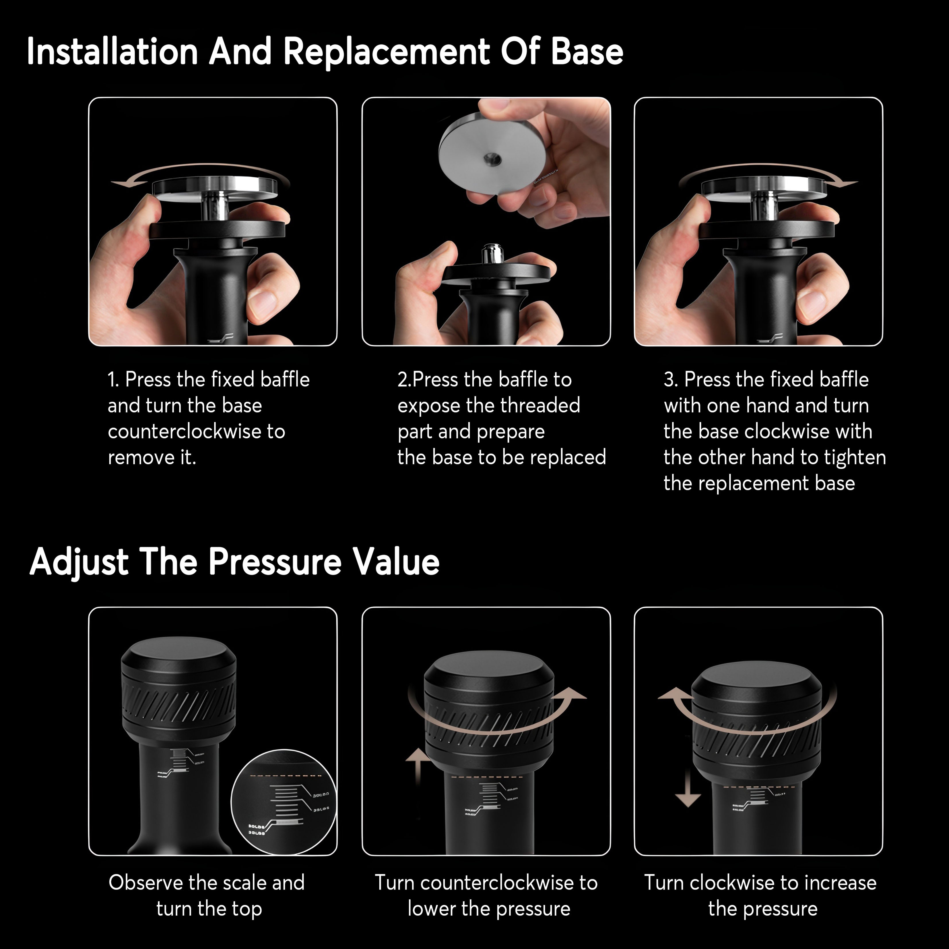 Thor Adjustable Pressure Coffee Tamper 20-35 Ibs - Lastaforest
