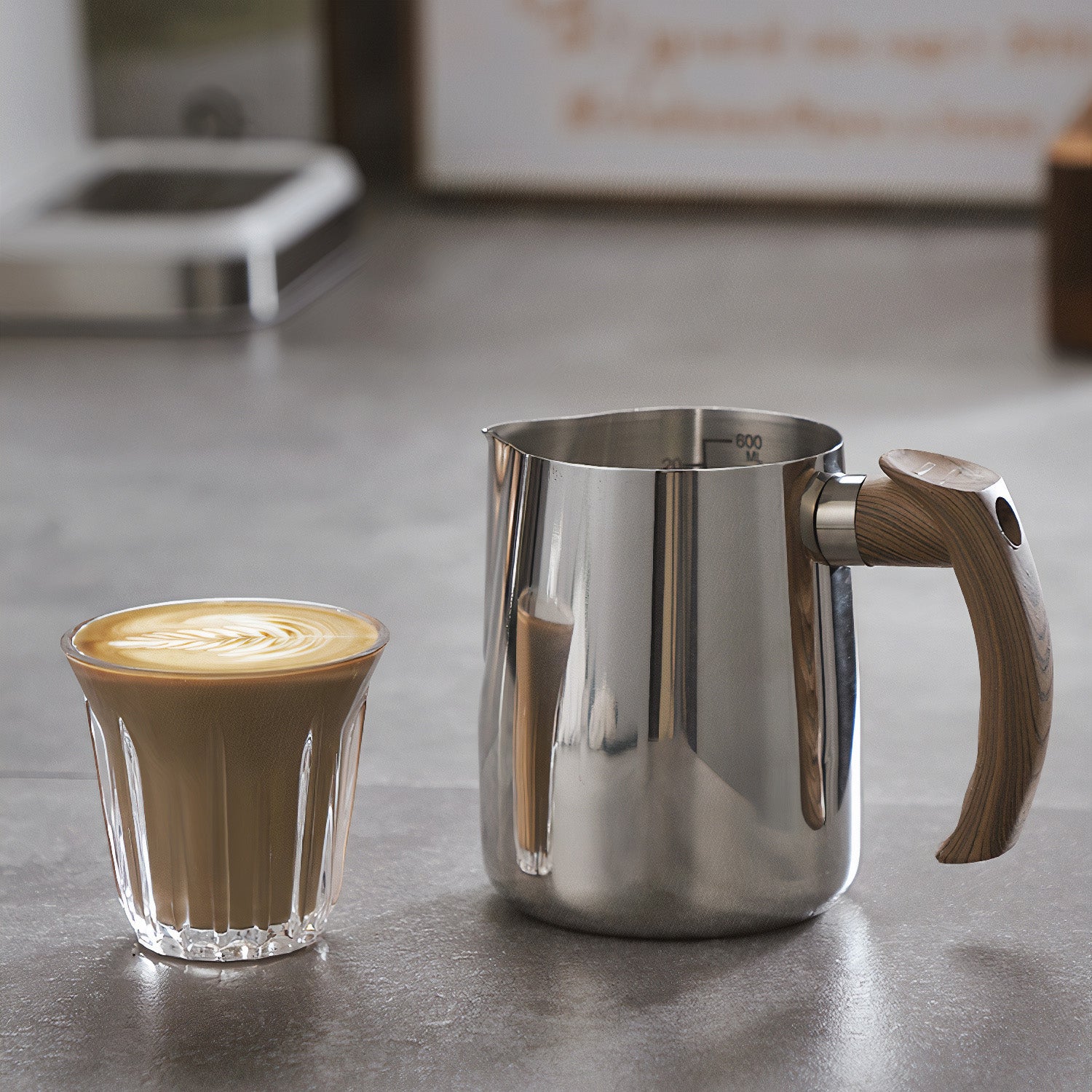 Thickened Milk Jugs For Latte, Cappuccino And Frothing Milk - Lastaforest