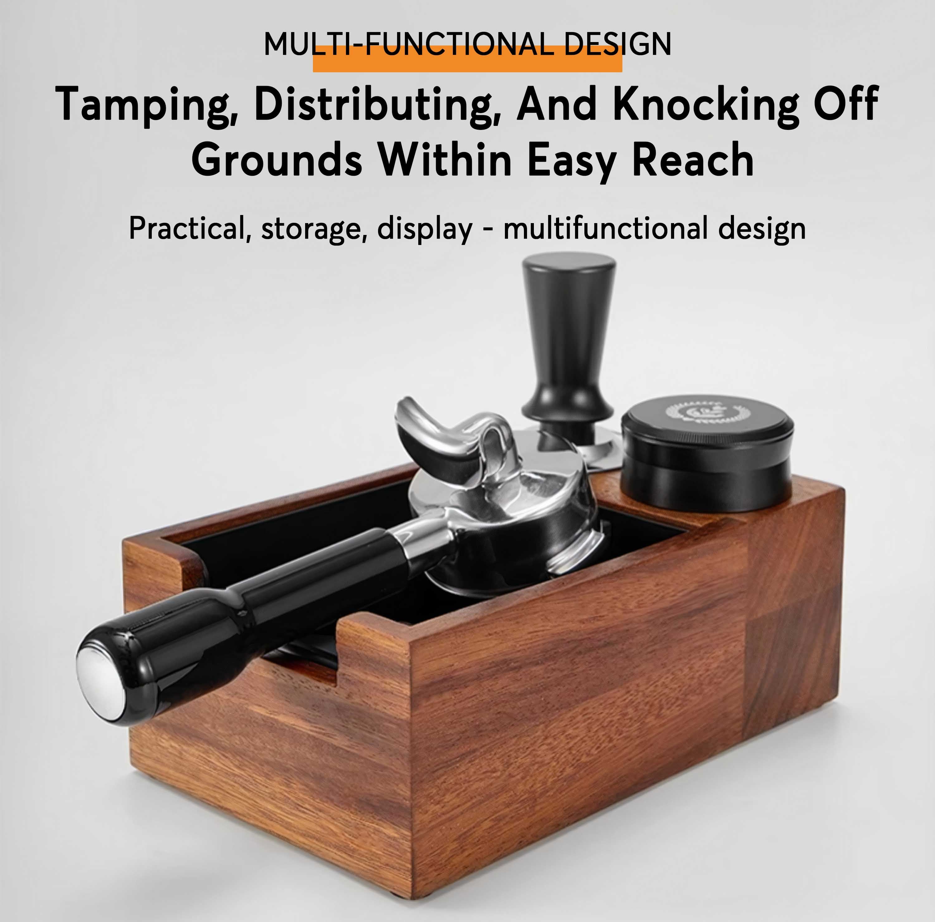 Portable Tamping Station With Knock Box For Espresso - MUVNA - Lastaforest