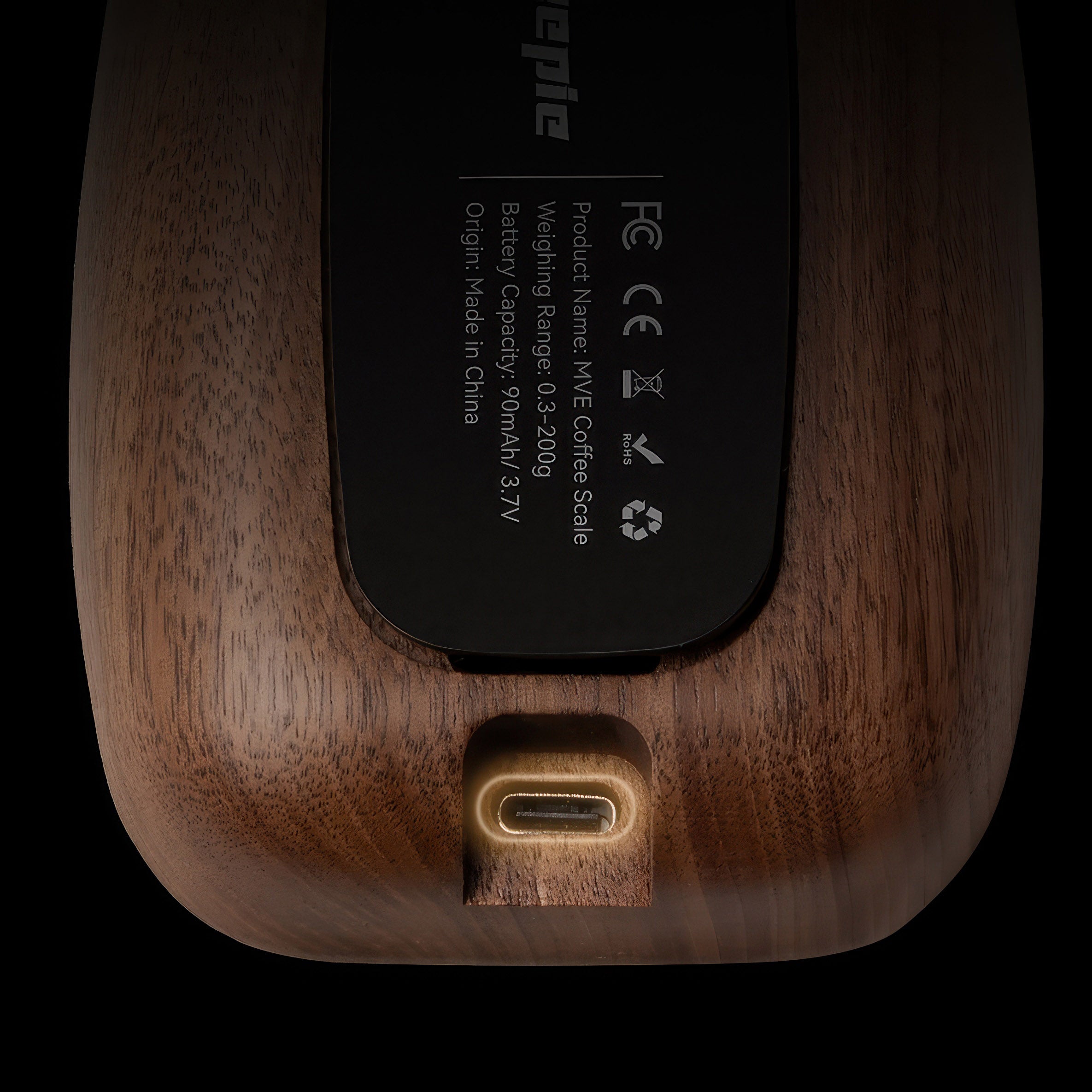 Walnut Wood Coffee Scale for Espresso