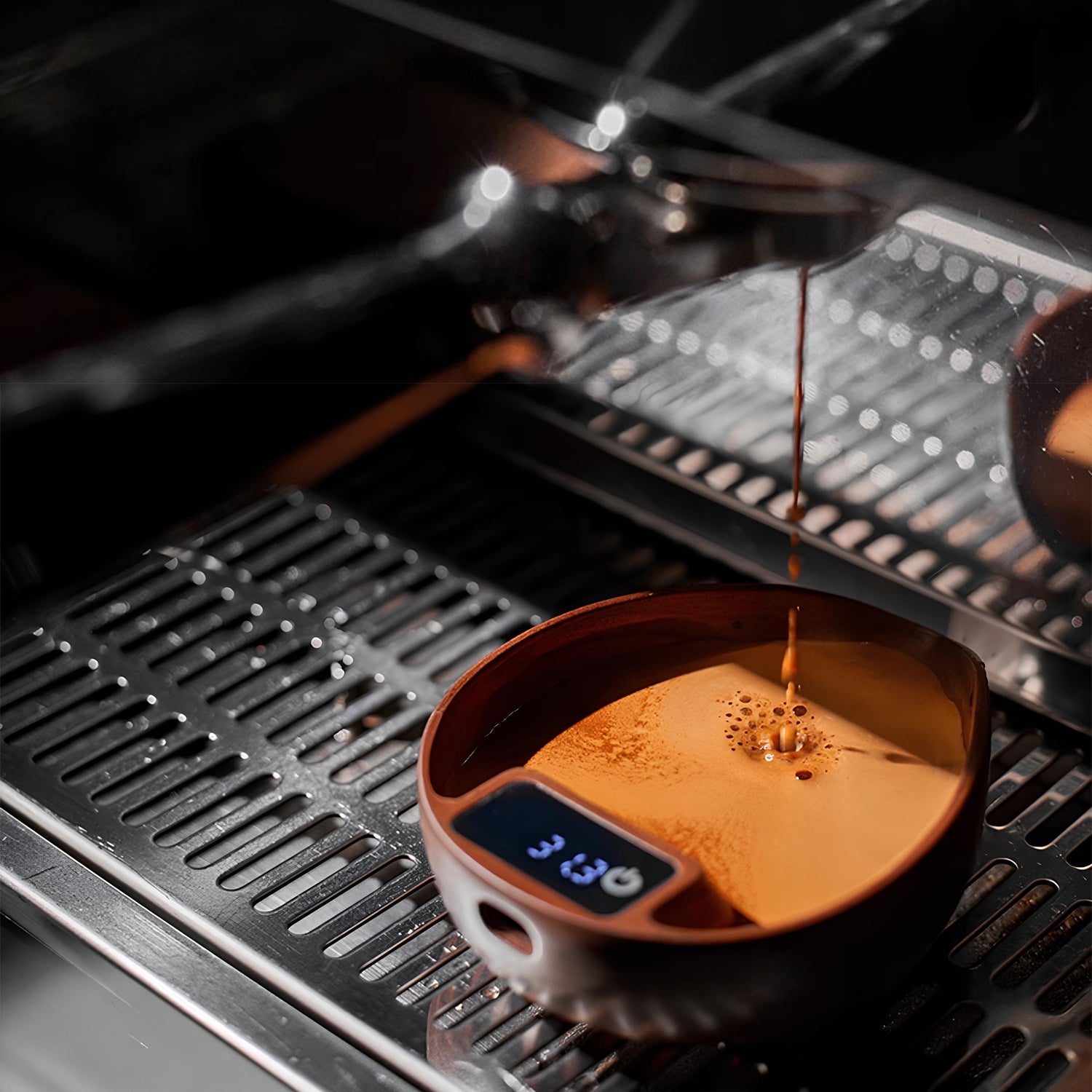 Electronic Walnut Coffee Scale With Leaf Shade - MUVNA - Lastaforest