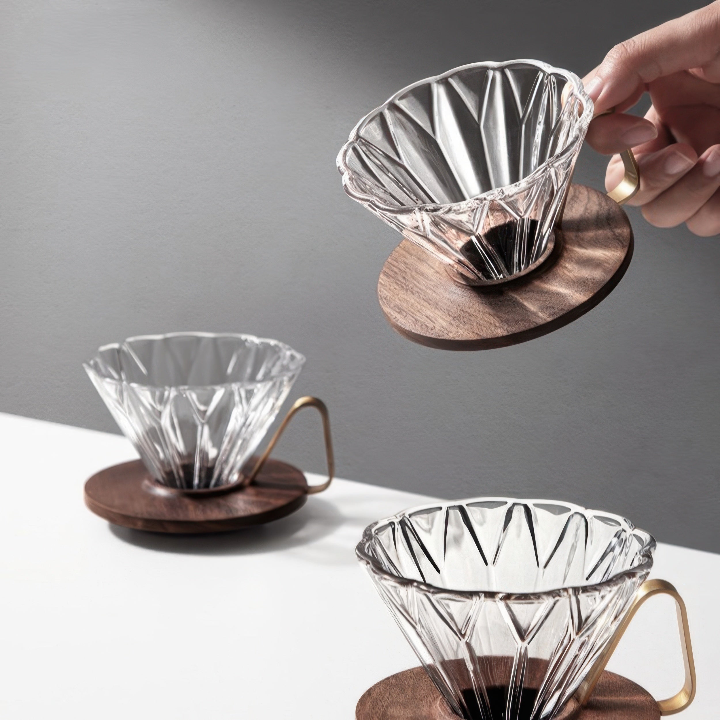 Prisma Walnut Pour-Over Dripper