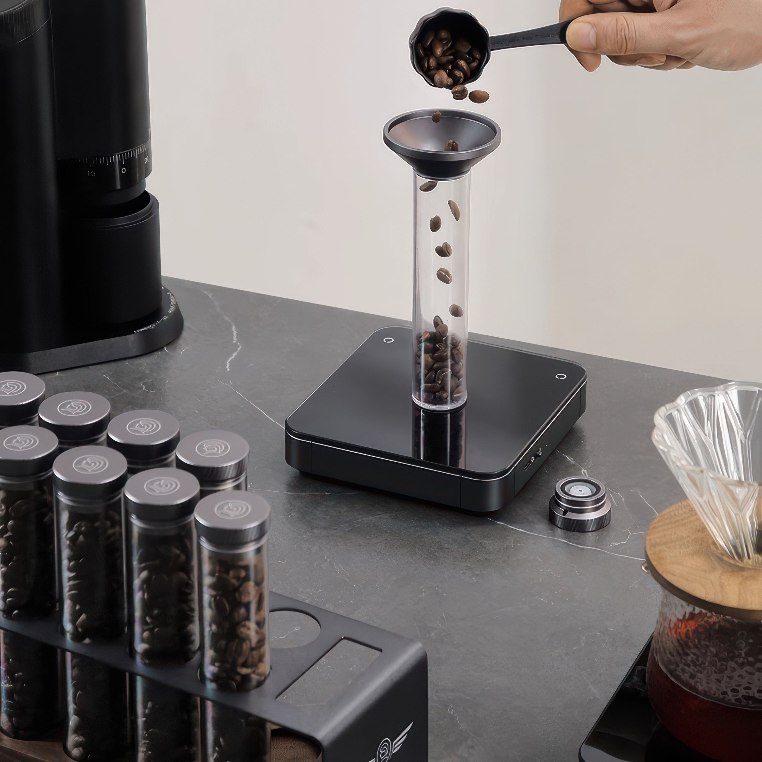Pro Coffee Bean Storage Display & Degassing Stand - Thumbnail 4