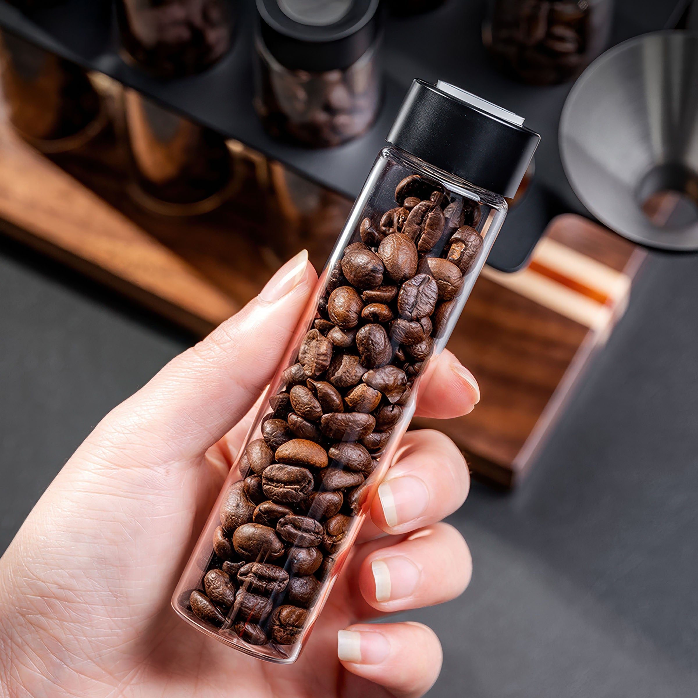 Lab-Style Coffee Storage Bean Rack - Thumbnail 3