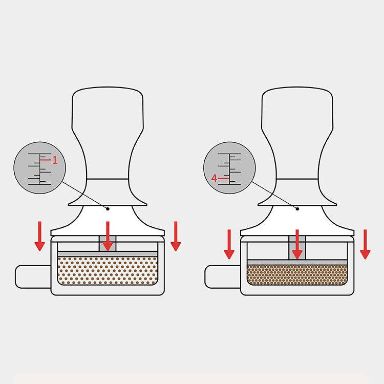 Adjustable Constant Force Coffee Tamper for Espresso with Flat Base