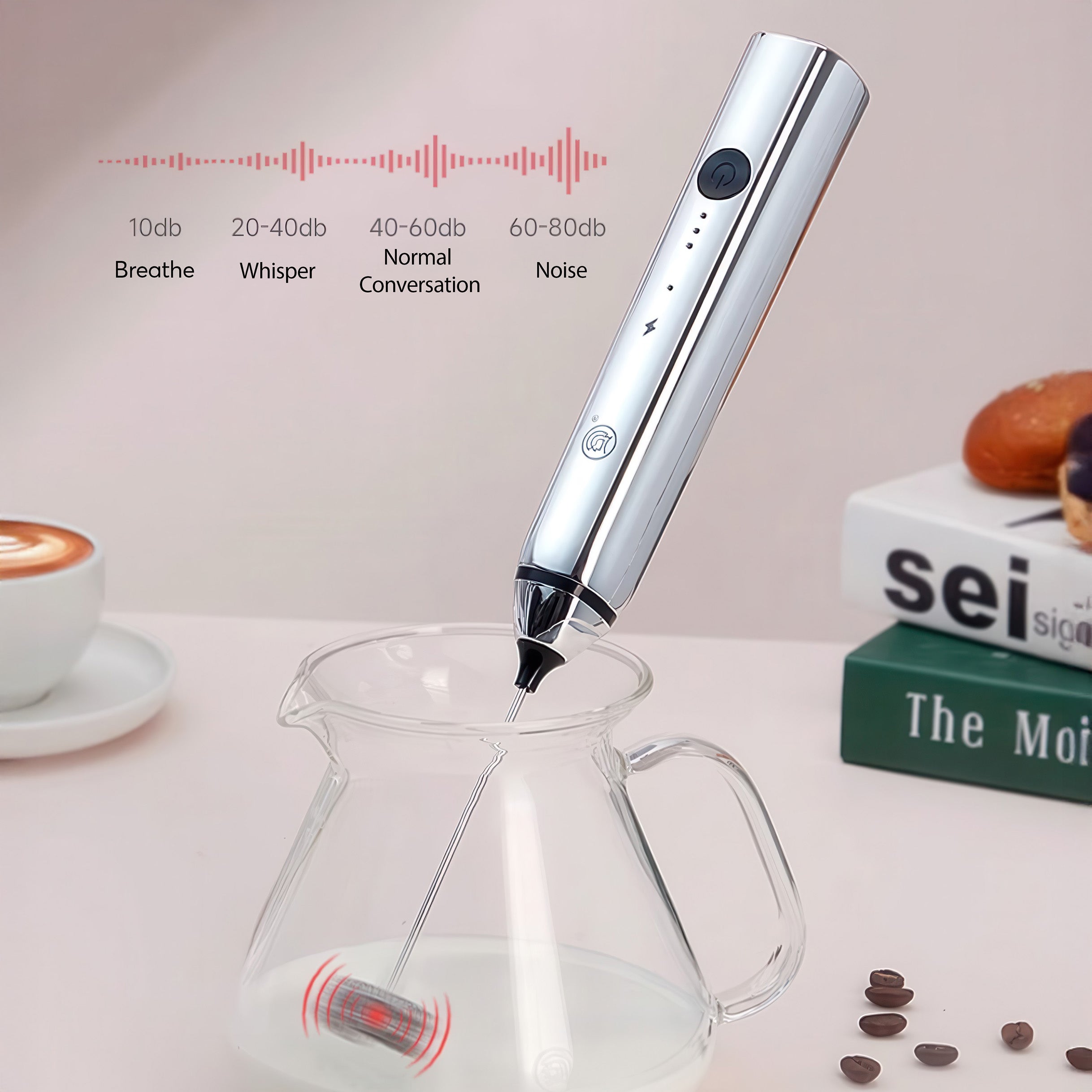 Elektrischer Milchaufschäumer zum Handhalten