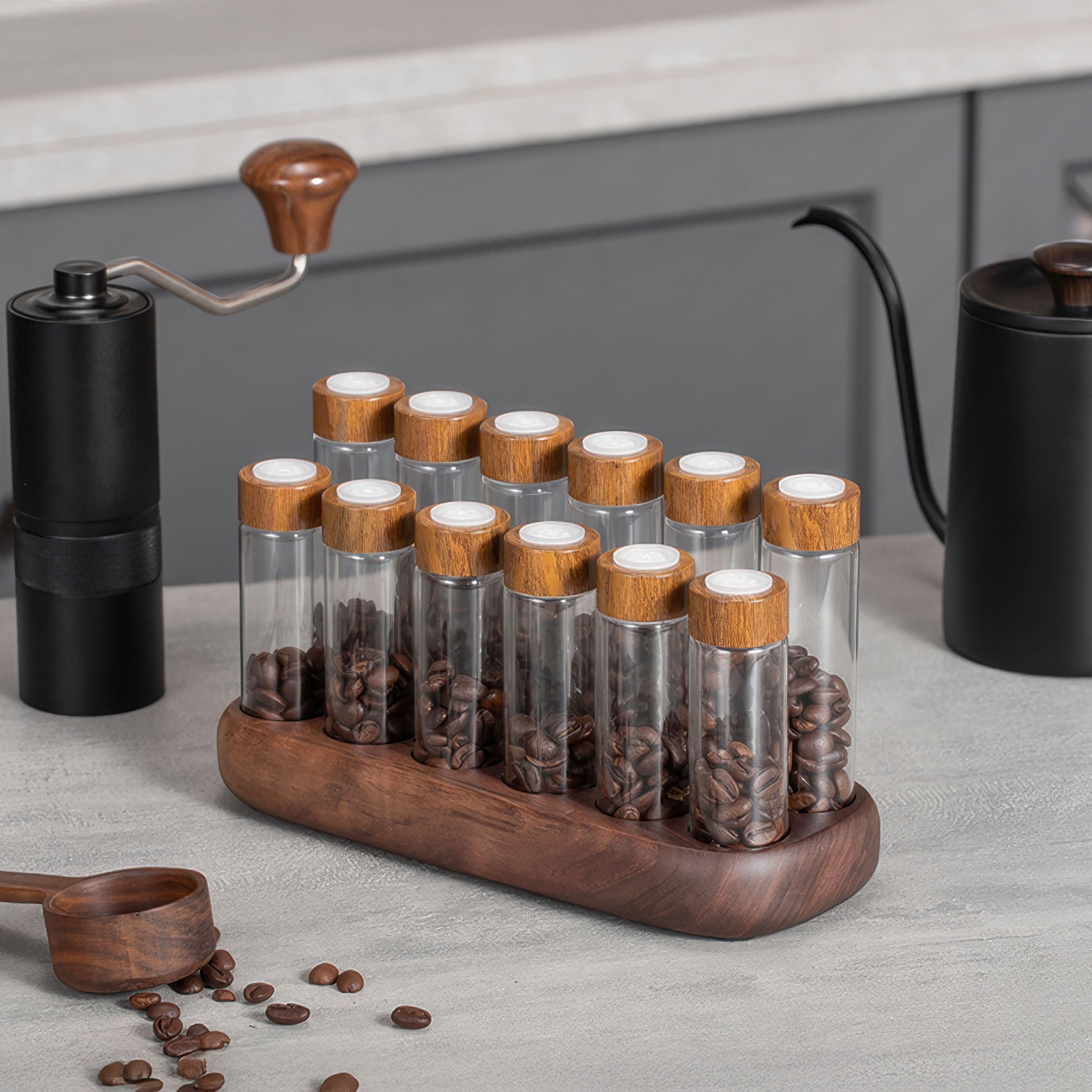 Barista Coffee Bean Storage Tube Set - Thumbnail 3