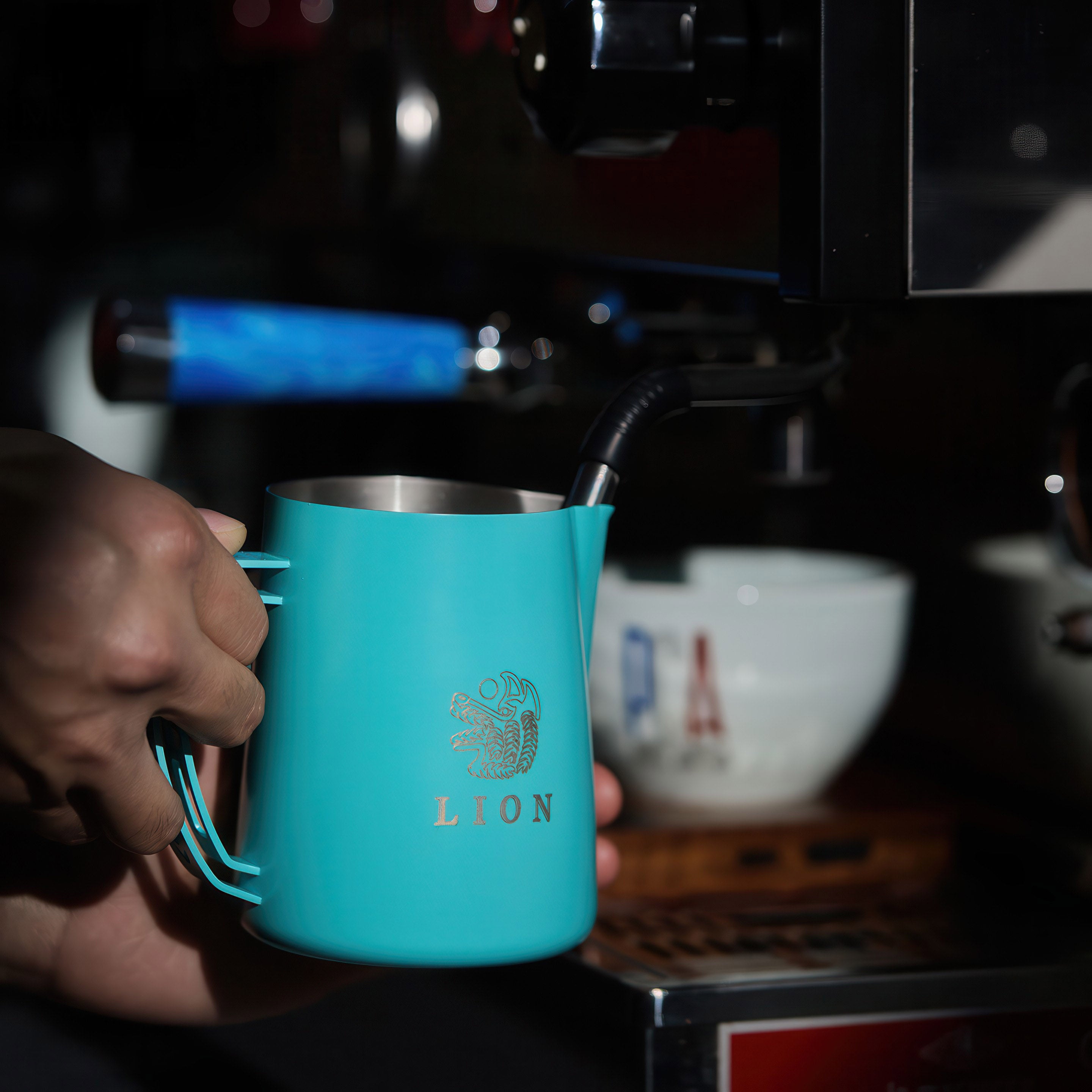 Doppel-Flügel Latte-Art-Kännchen Professionelle Milchaufschäum-Tasse