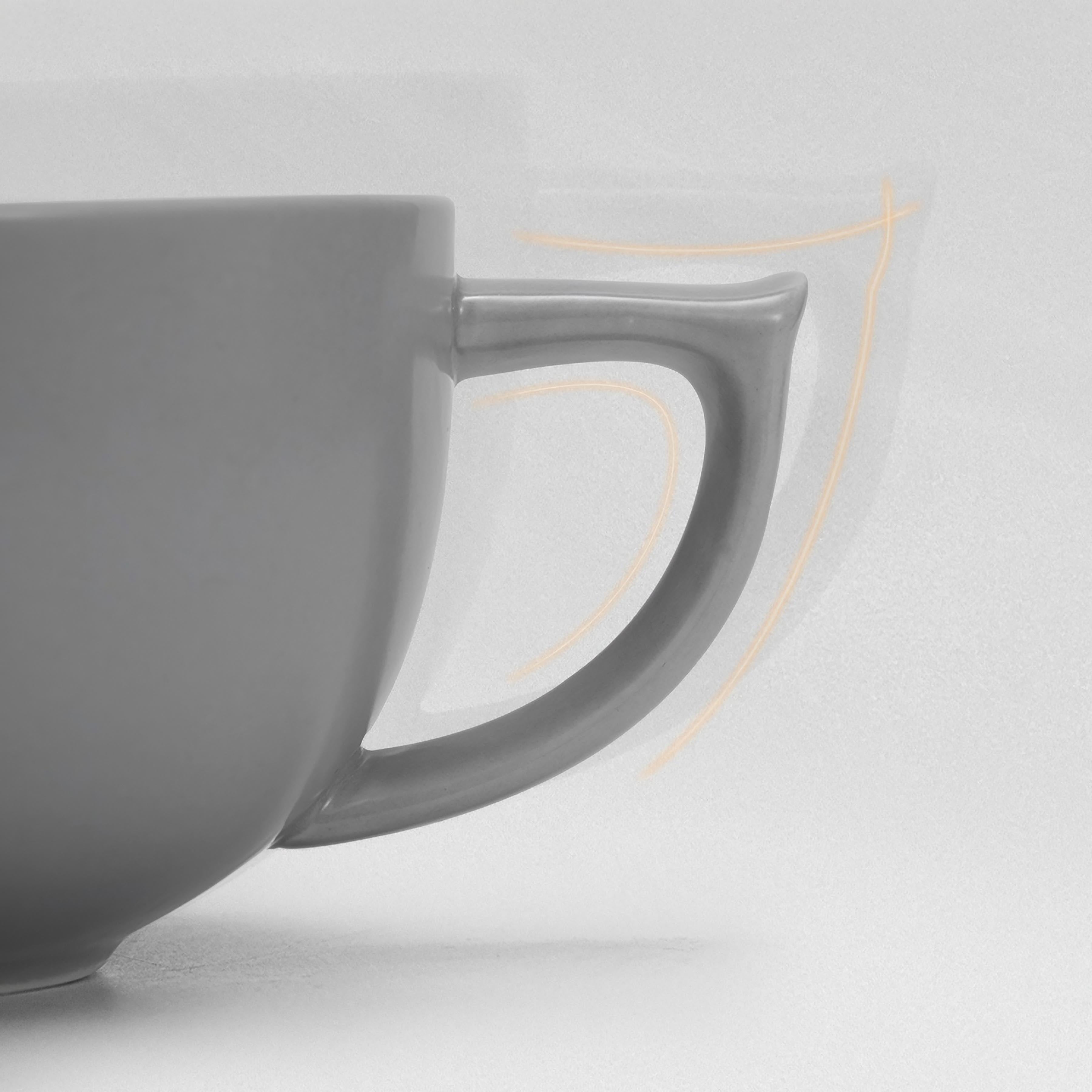 Embossed Ceramic Latte Cup 280ml - MUVNA - Lastaforest