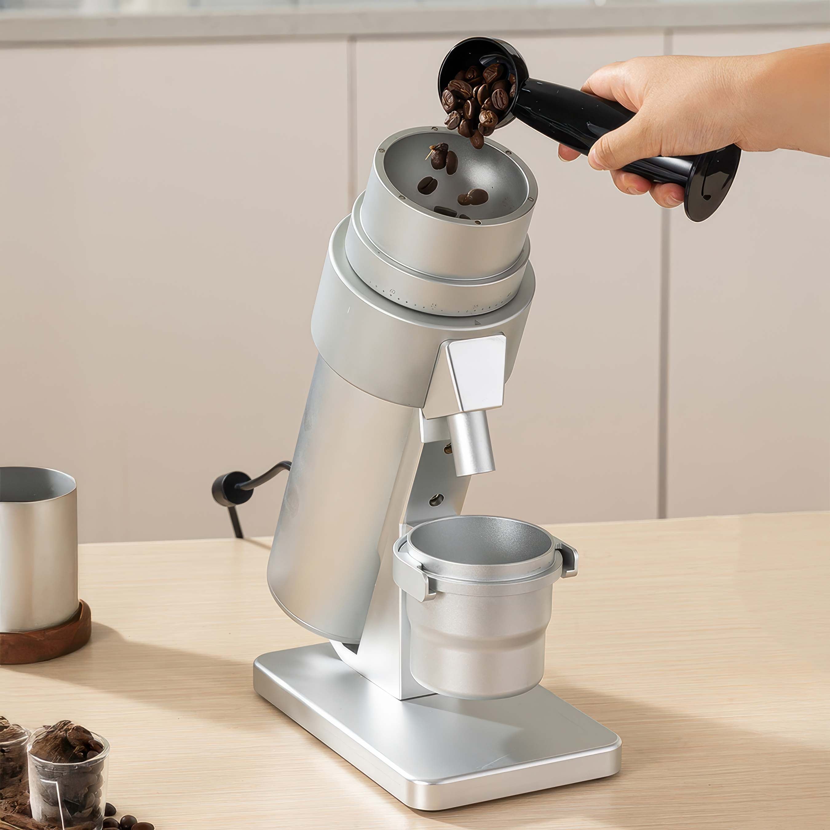 STARSEEKER Explorer Edge+ Electric Coffee Grinder | 63mm Titanium