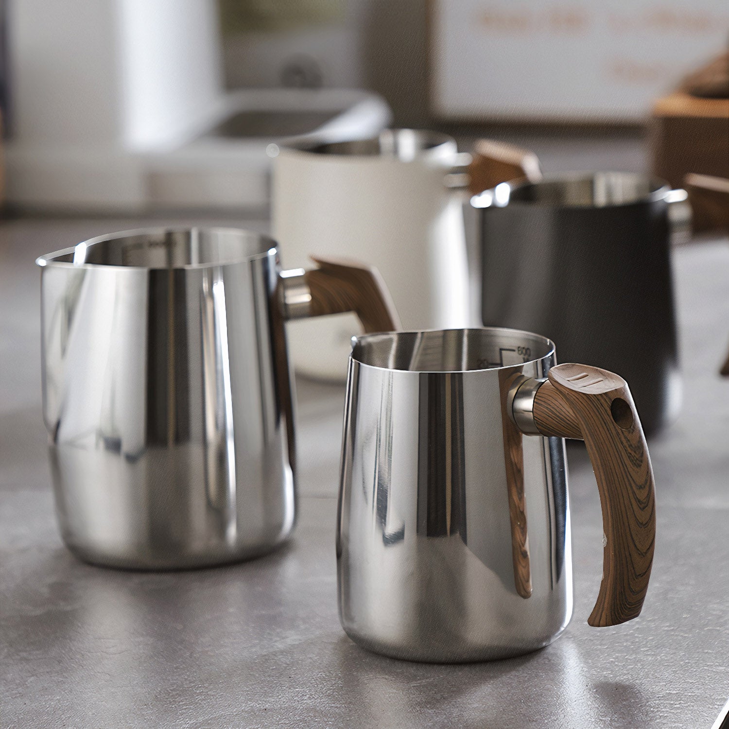 Thickened Milk Jugs For Latte, Cappuccino And Frothing Milk - Lastaforest