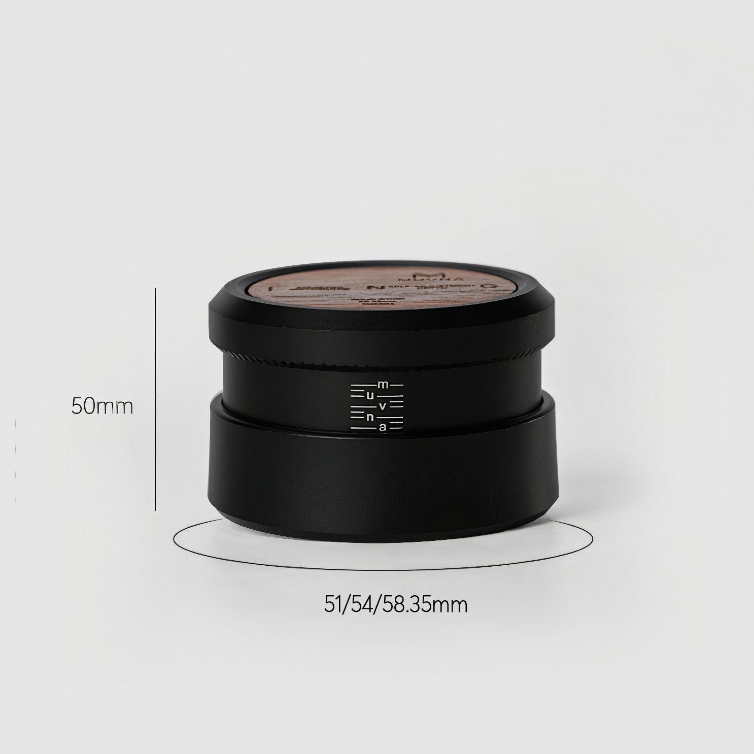 Gravity Tamper and Distributor with Wooden Lid - Thumbnail 2