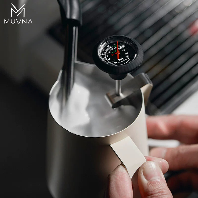 MUVNA Bar Mechanical ThermometerHand-poured Espresso Milk Foam Clip Thermometer