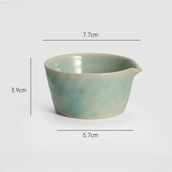 Crackled Glaze Ceramic Espresso Cup