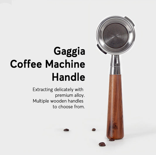Gaggia Bottomless Portafilter with Wooden Handle and Stainless Steel