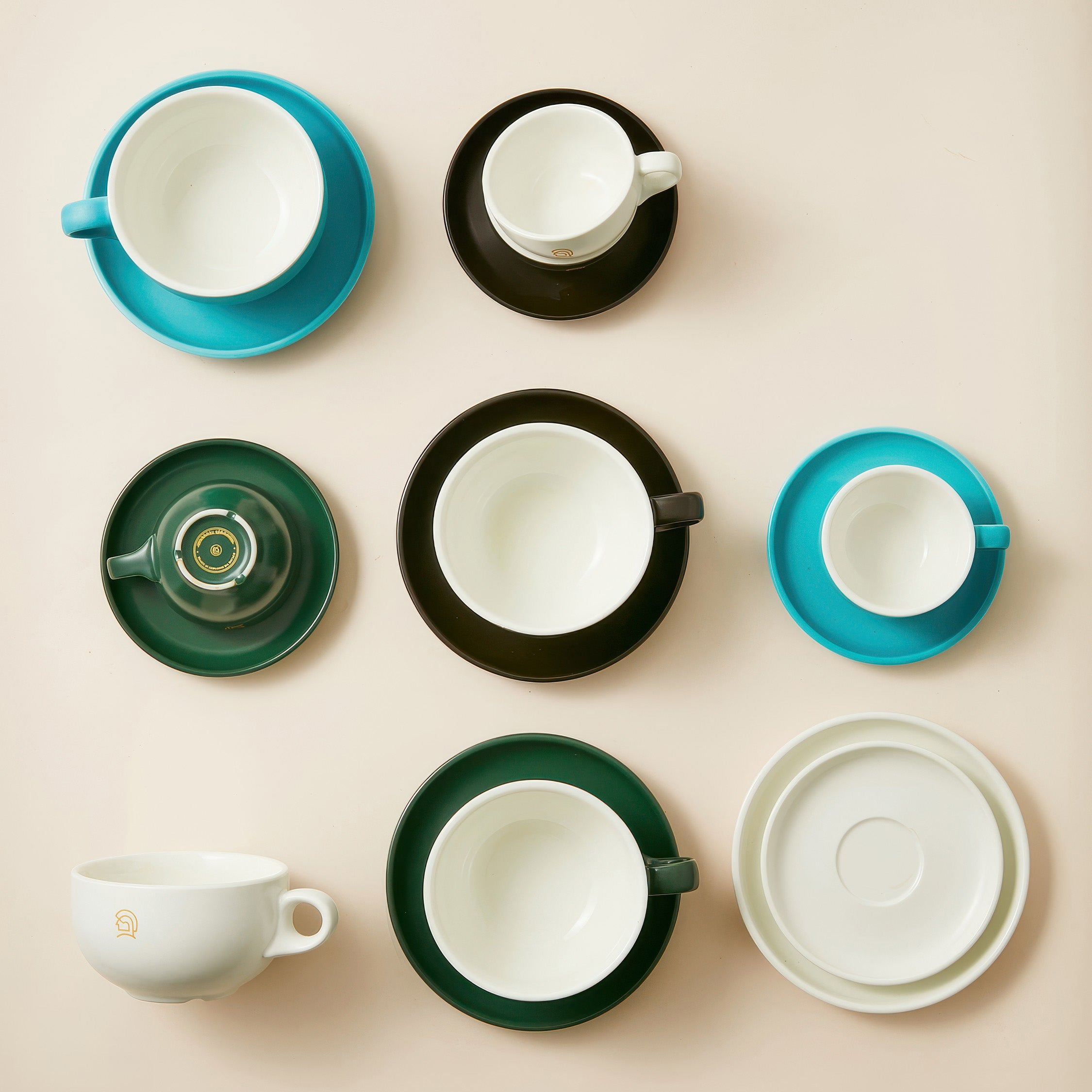Keramik-Kaffeetasse mit Untertasse Set