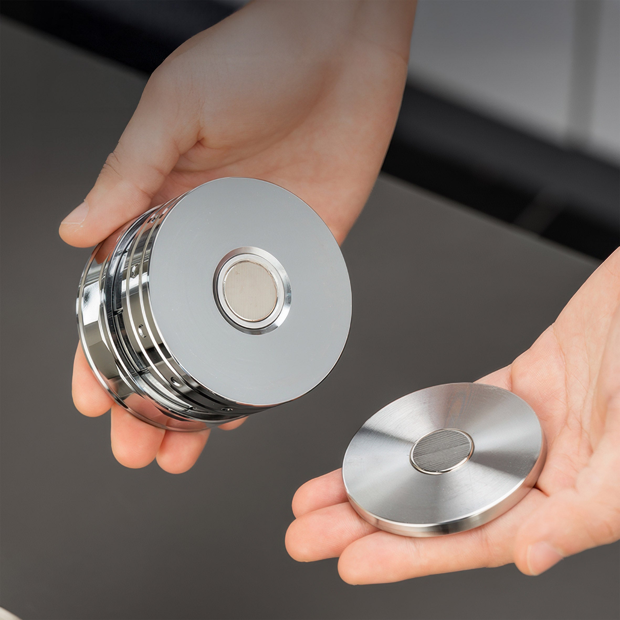 UFO Gravity Tamper with 2 Bottom Types - Lastaforest