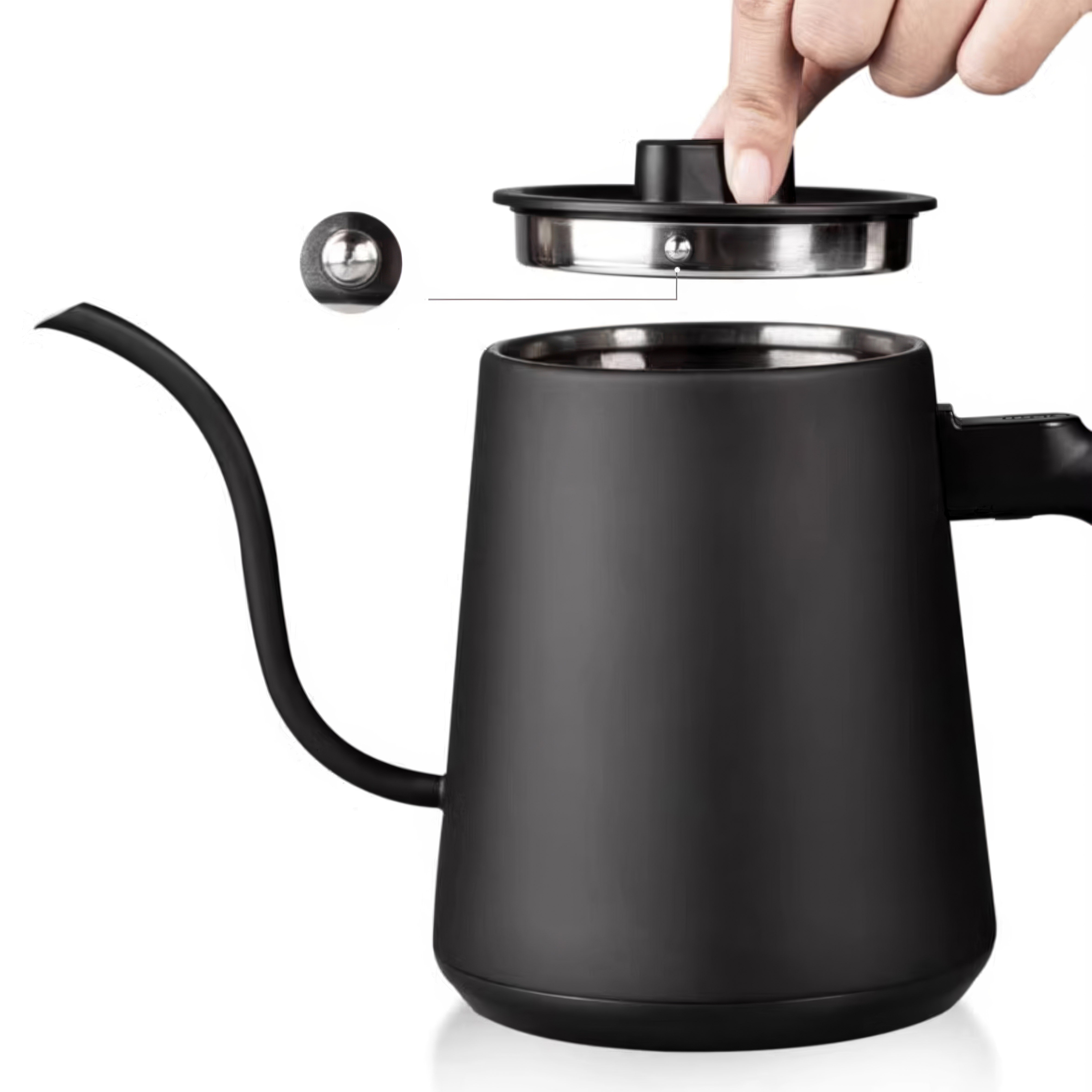 ZeroHero Gooseneck Pour-Over Kettle - Thumbnail 4