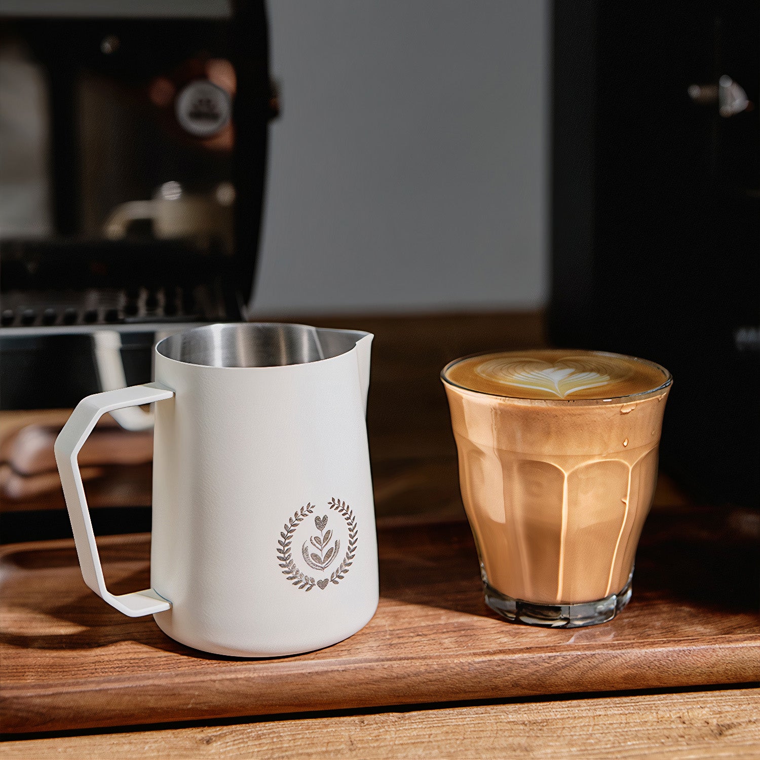 Non-Stick Latte Art Milk Jug for Cappuccino and Coffee Ver II - MUVNA - Lastaforest