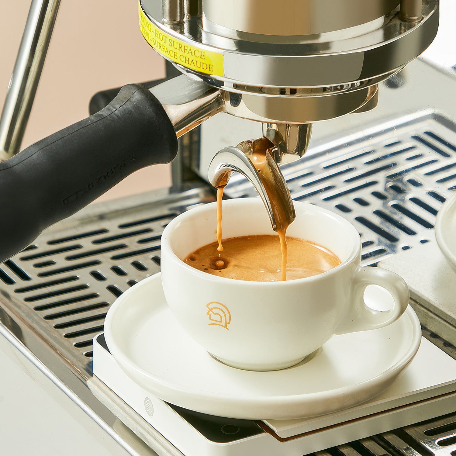 Keramik-Kaffeetasse mit Untertasse Set