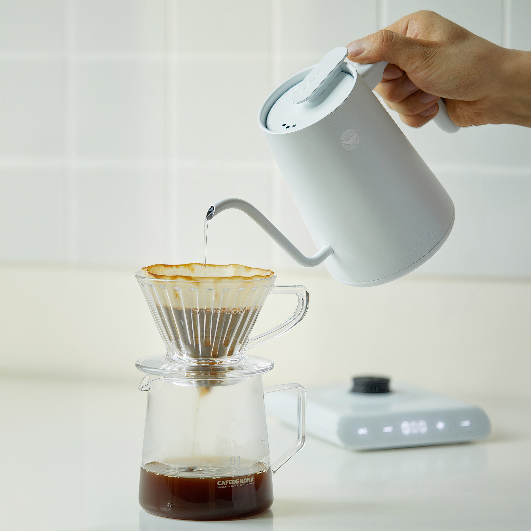 Electric Hand Brewed Coffee Kettle with Temperature Control - Cafe De Kona - Lastaforest