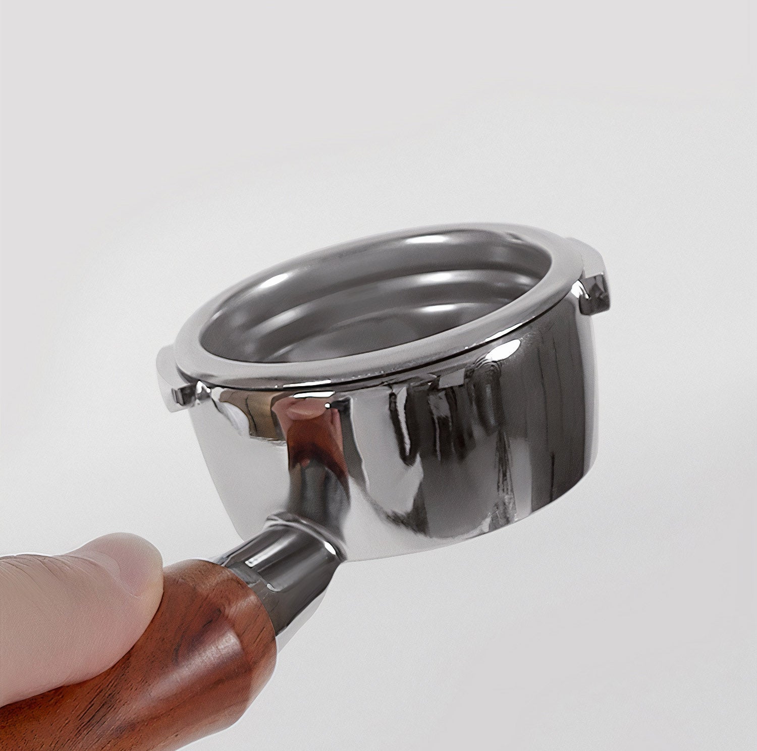 Gaggia Bottomless Portafilter with Wooden Handle and Stainless Steel - Lastaforest