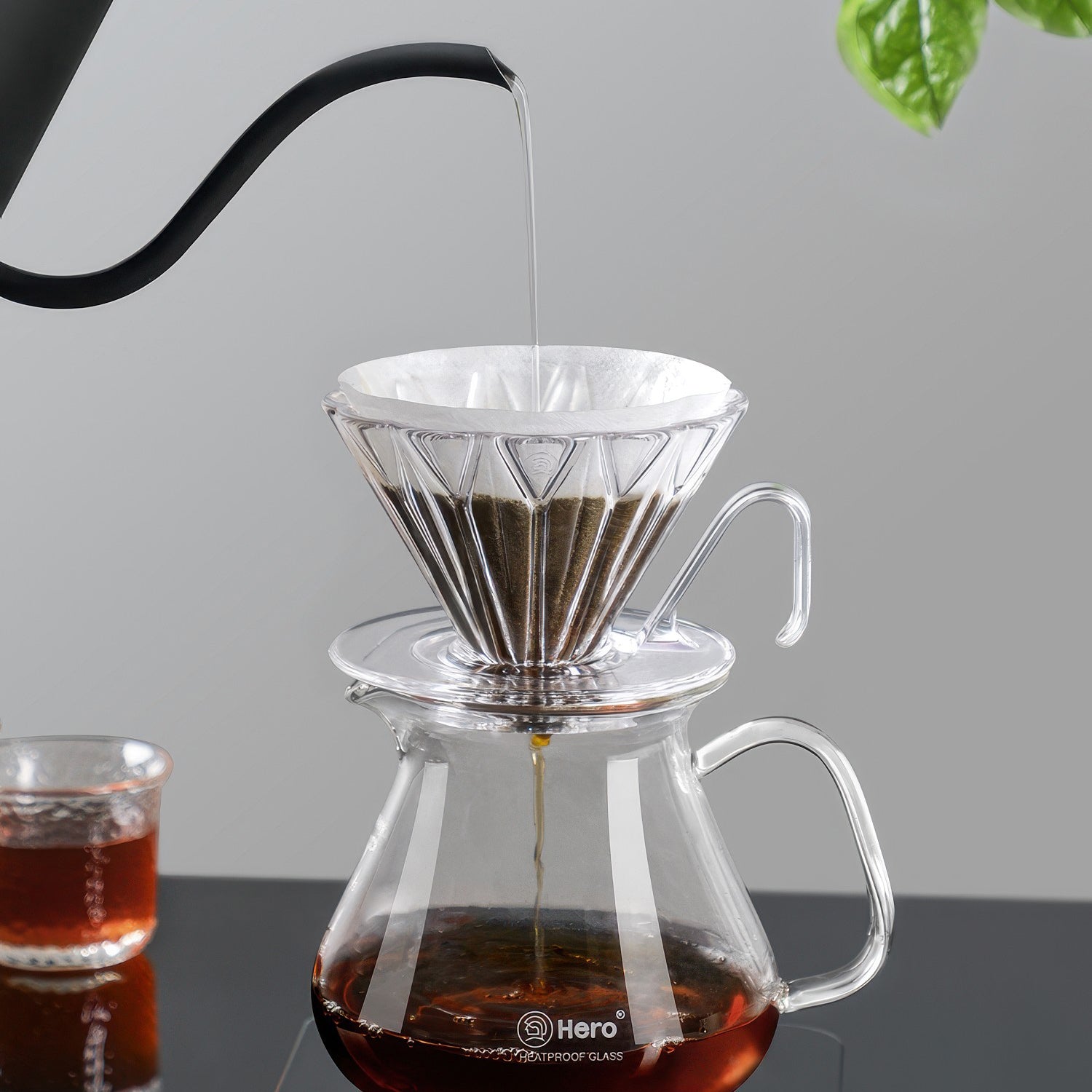 Kaffeefilter mit Prisma-Form und Diamantmuster