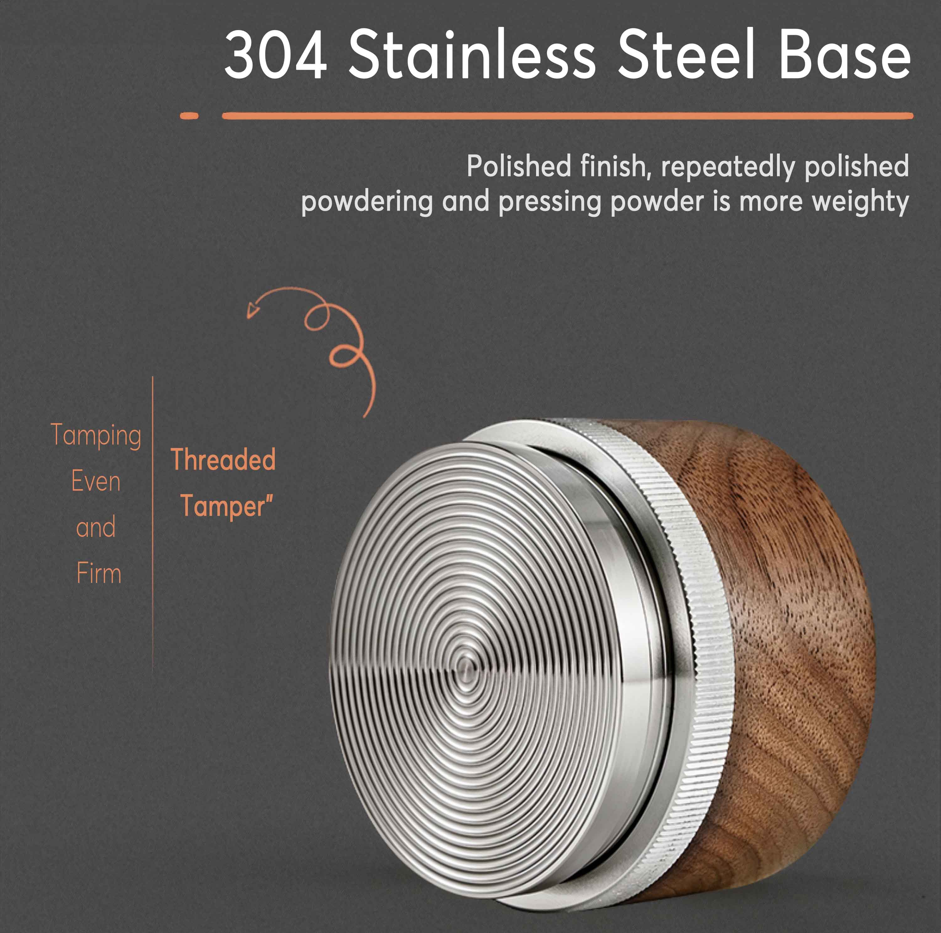 Tamper & Distributor with Wooden Handle - MUVNA - Lastaforest