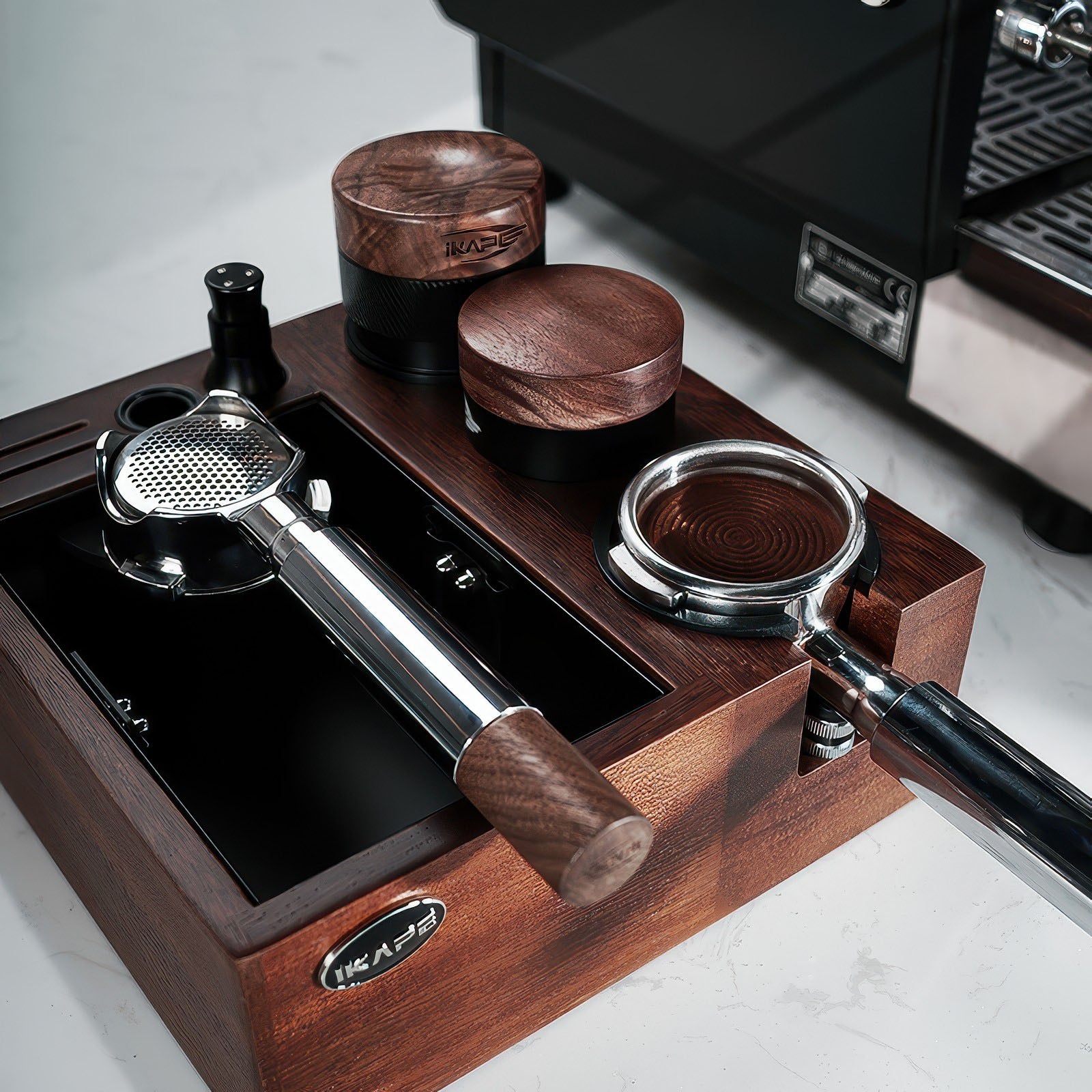 Black Edition Wooden Tamper And Distributor - Thumbnail 5