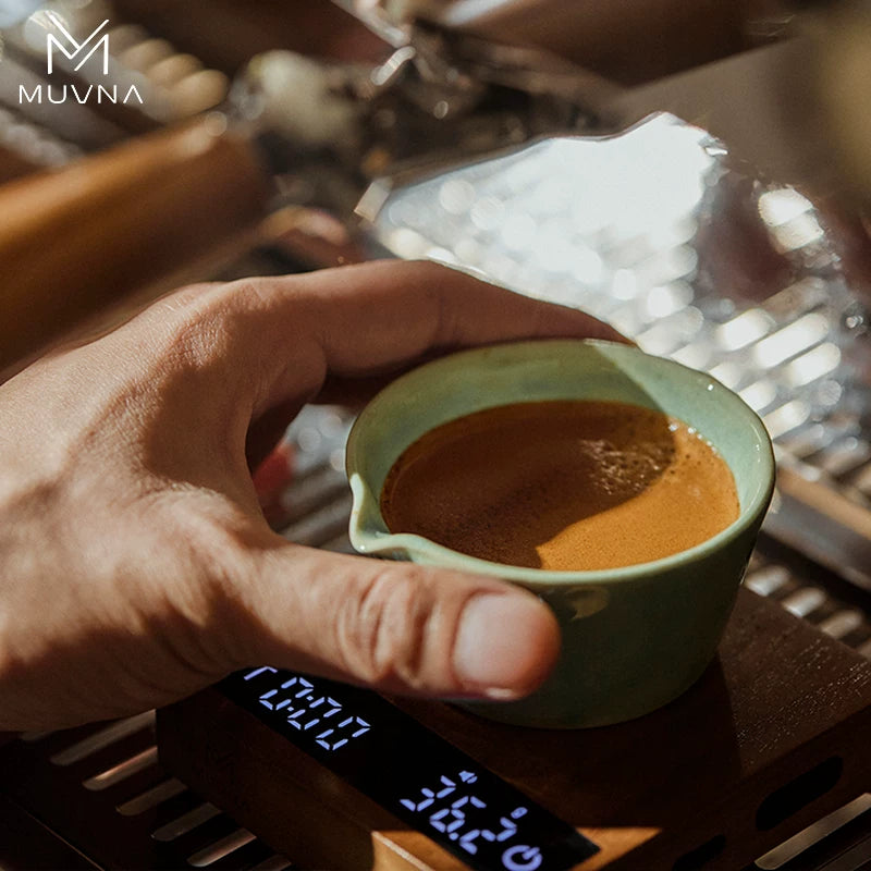 MUVNA espresso cup, ceramic ice crackle, ounce cup, measuring cup, smell tasting cup