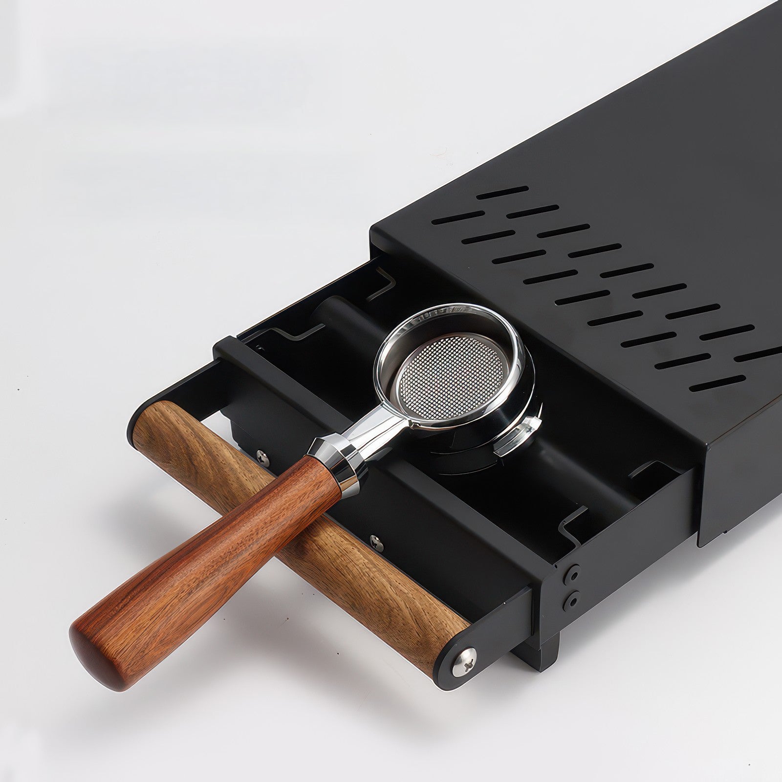 Schubladen-Kaffeeklopfbehälter mit Holzgriff