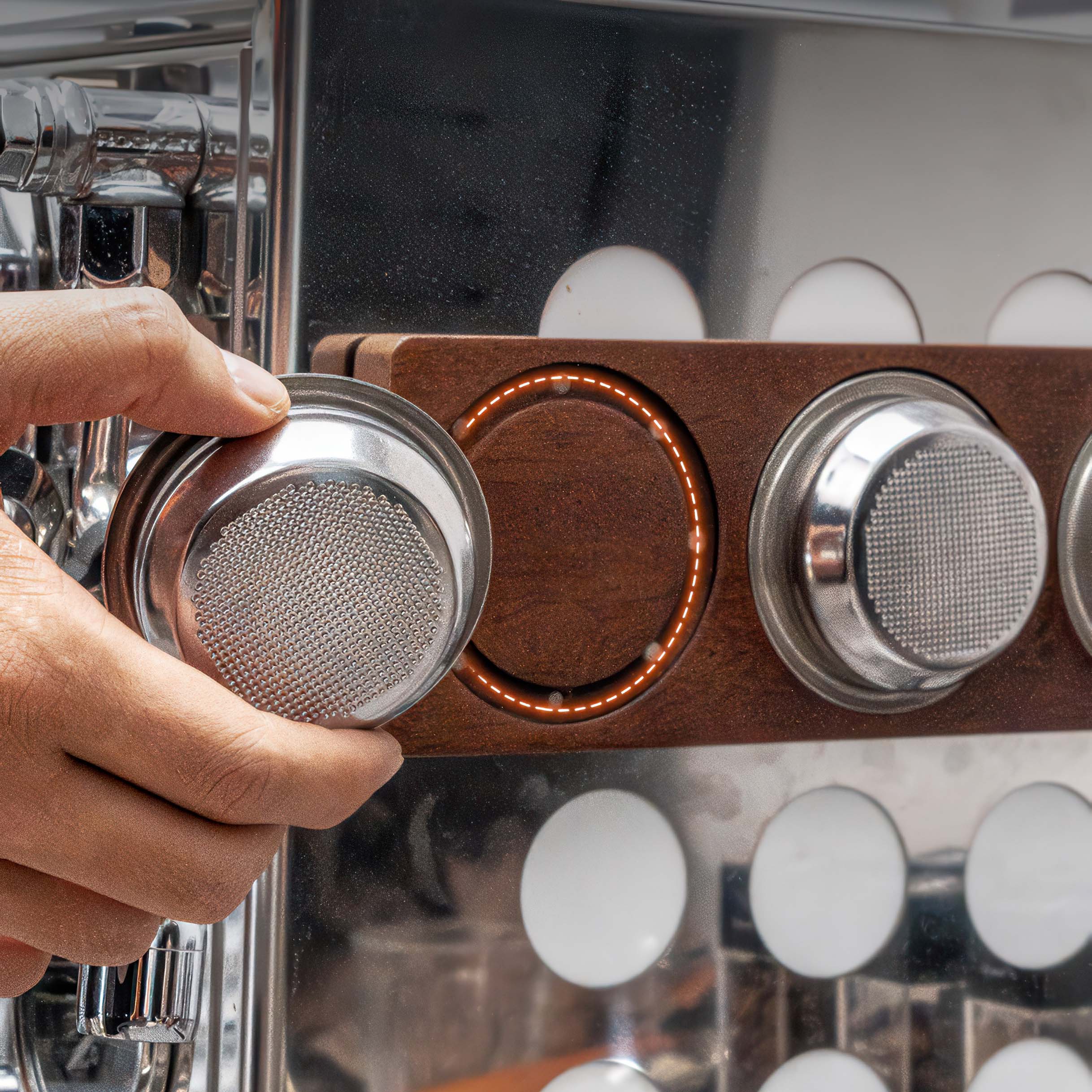 Magnetic Espresso Filter Basket Holder 58MM - Thumbnail 5