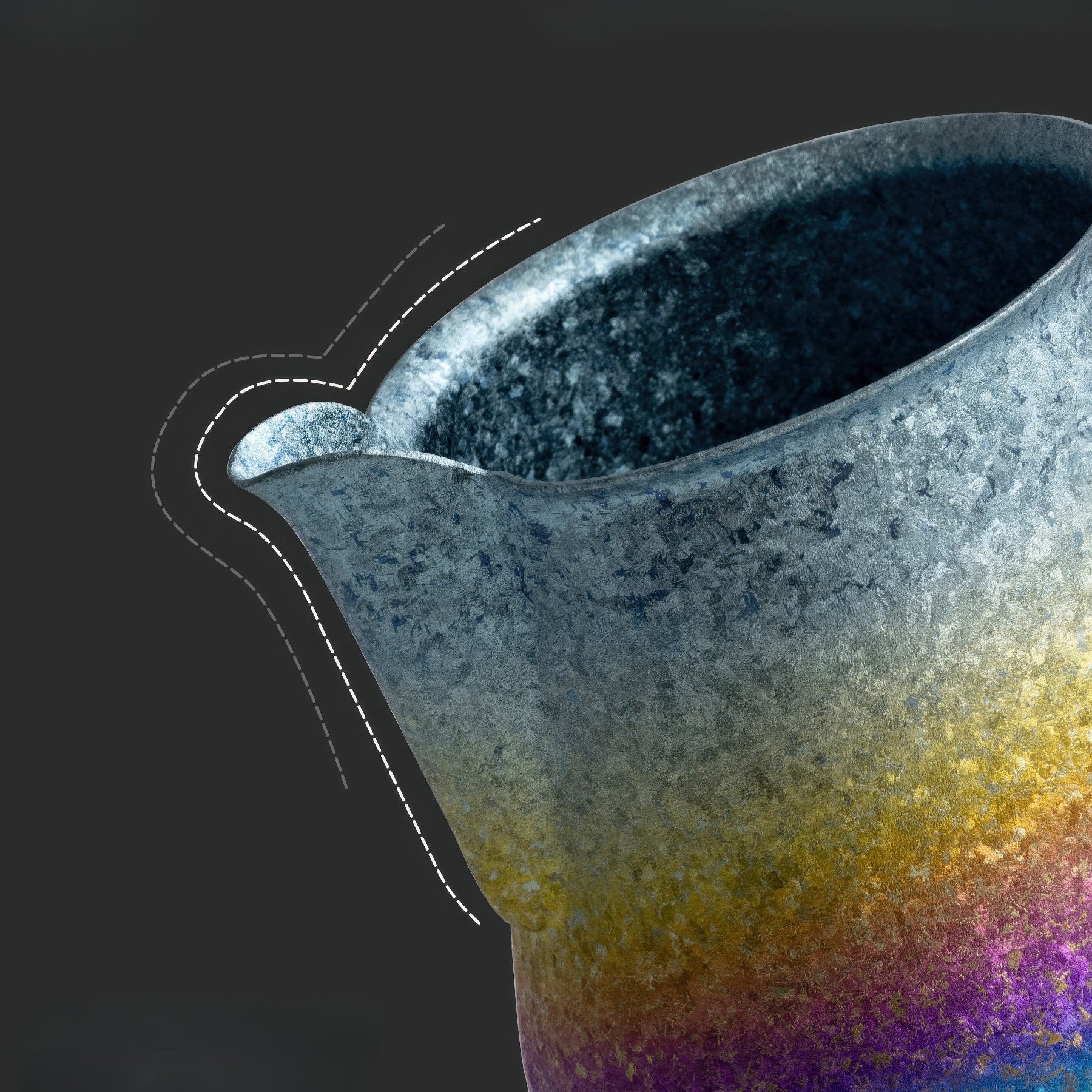 Pure Titanium Latte Pitcher 450ml