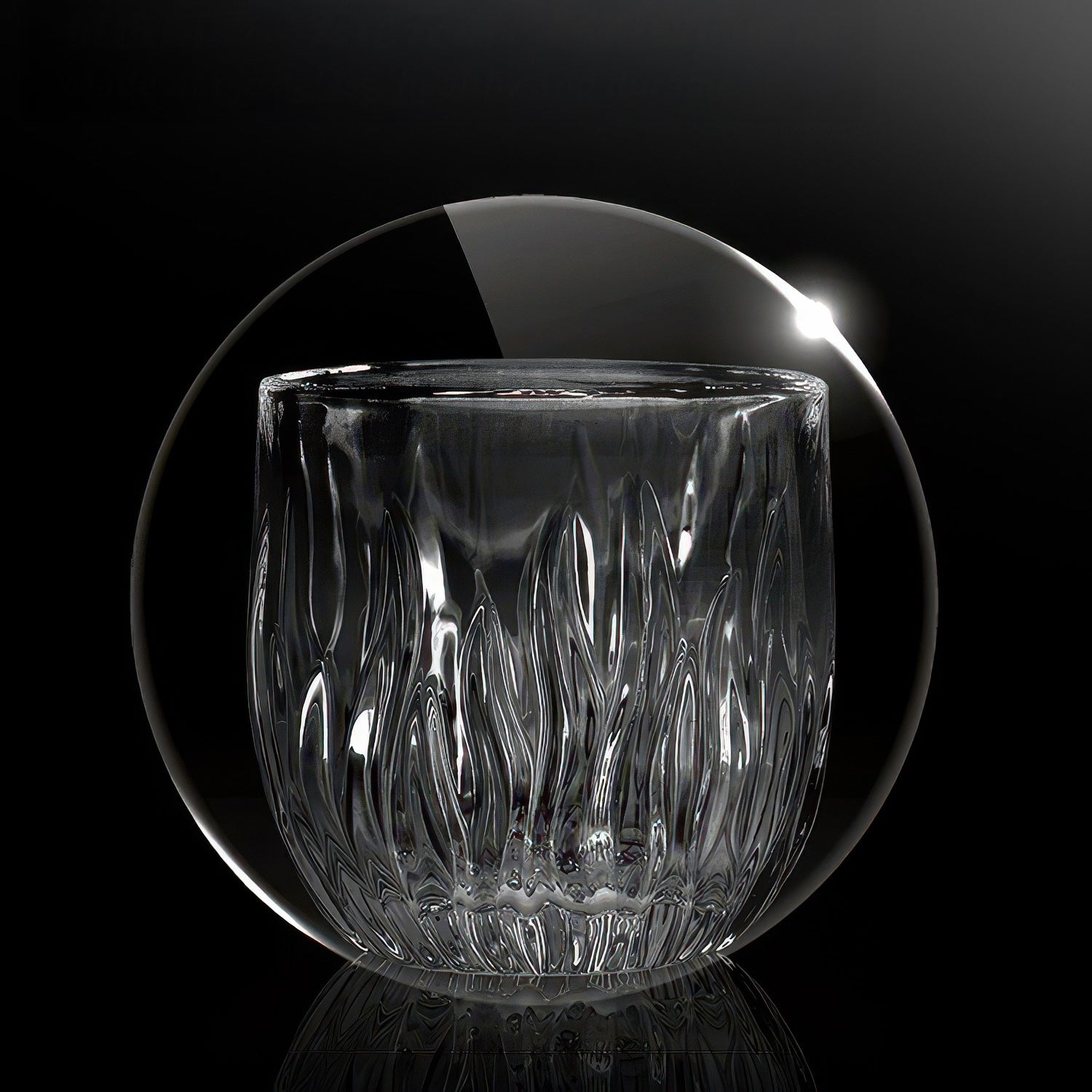 Flame Crystal Cut Glass Coffee Cup - Thumbnail 5