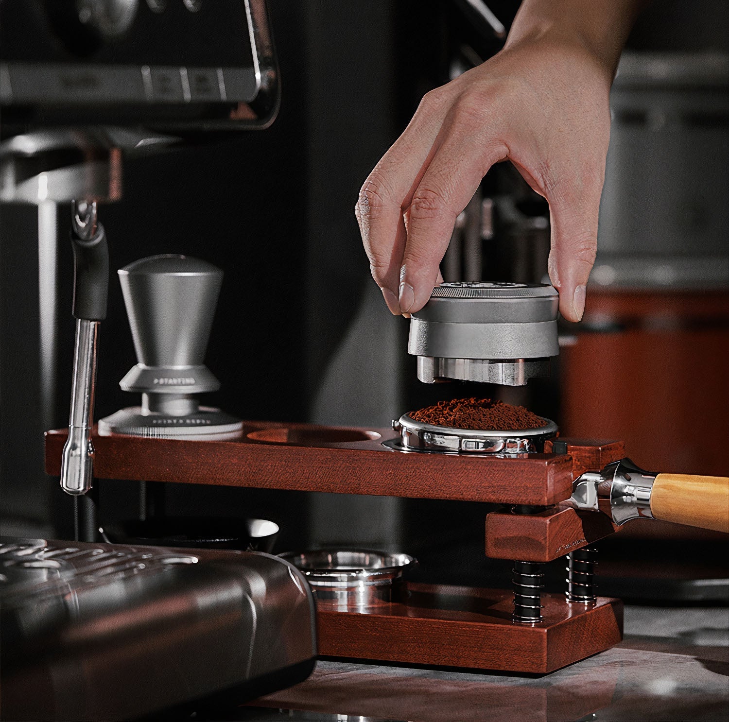 Espresso Coffee Tamper Holder with Spring Feedback - Lastaforest