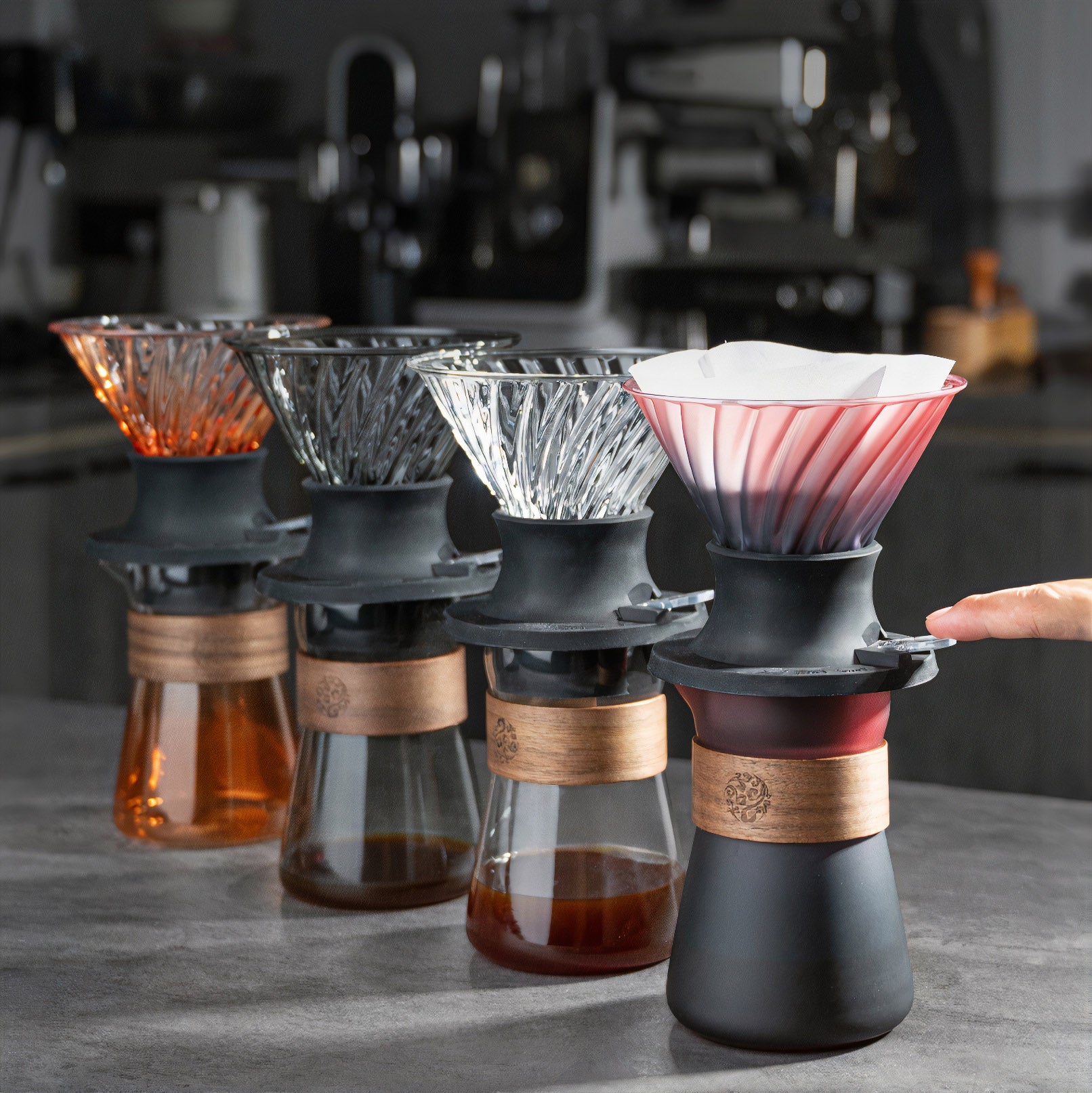 Smart V60 Brewed Coffee Set Includes Glass Drip Filter Cup - Lastaforest